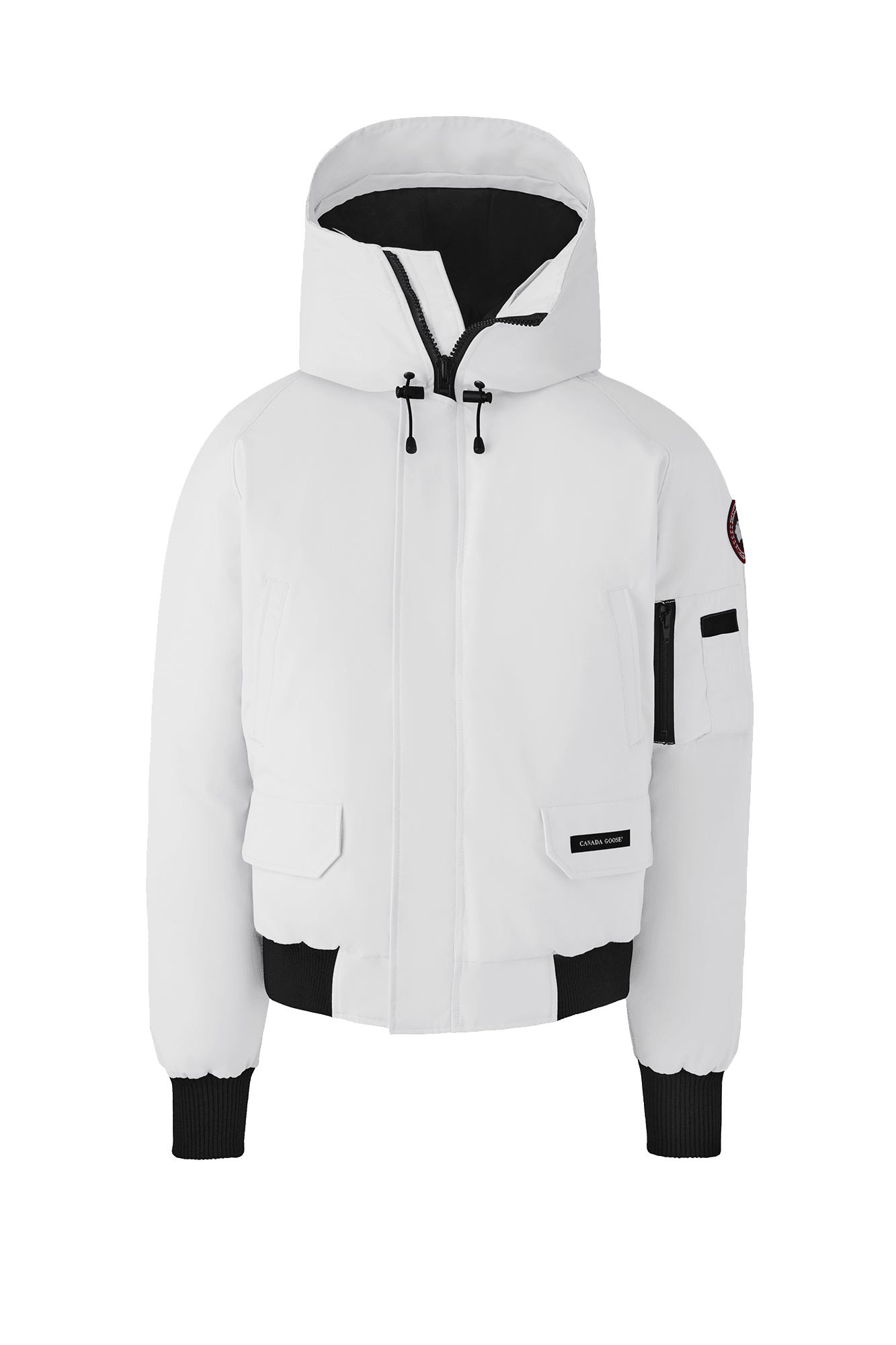 White canada goose bomber jacket discount