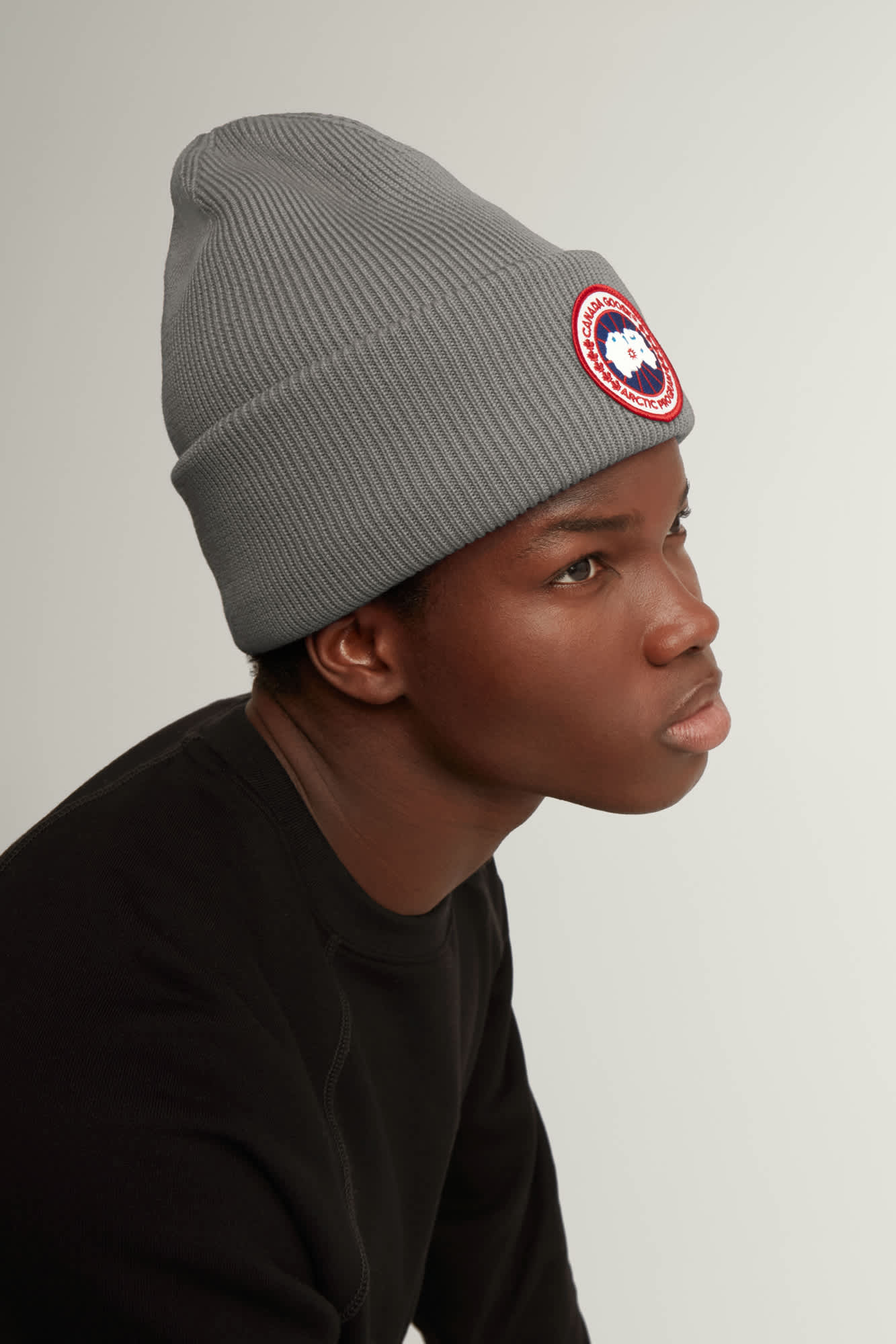 Grey canada goose beanie deals