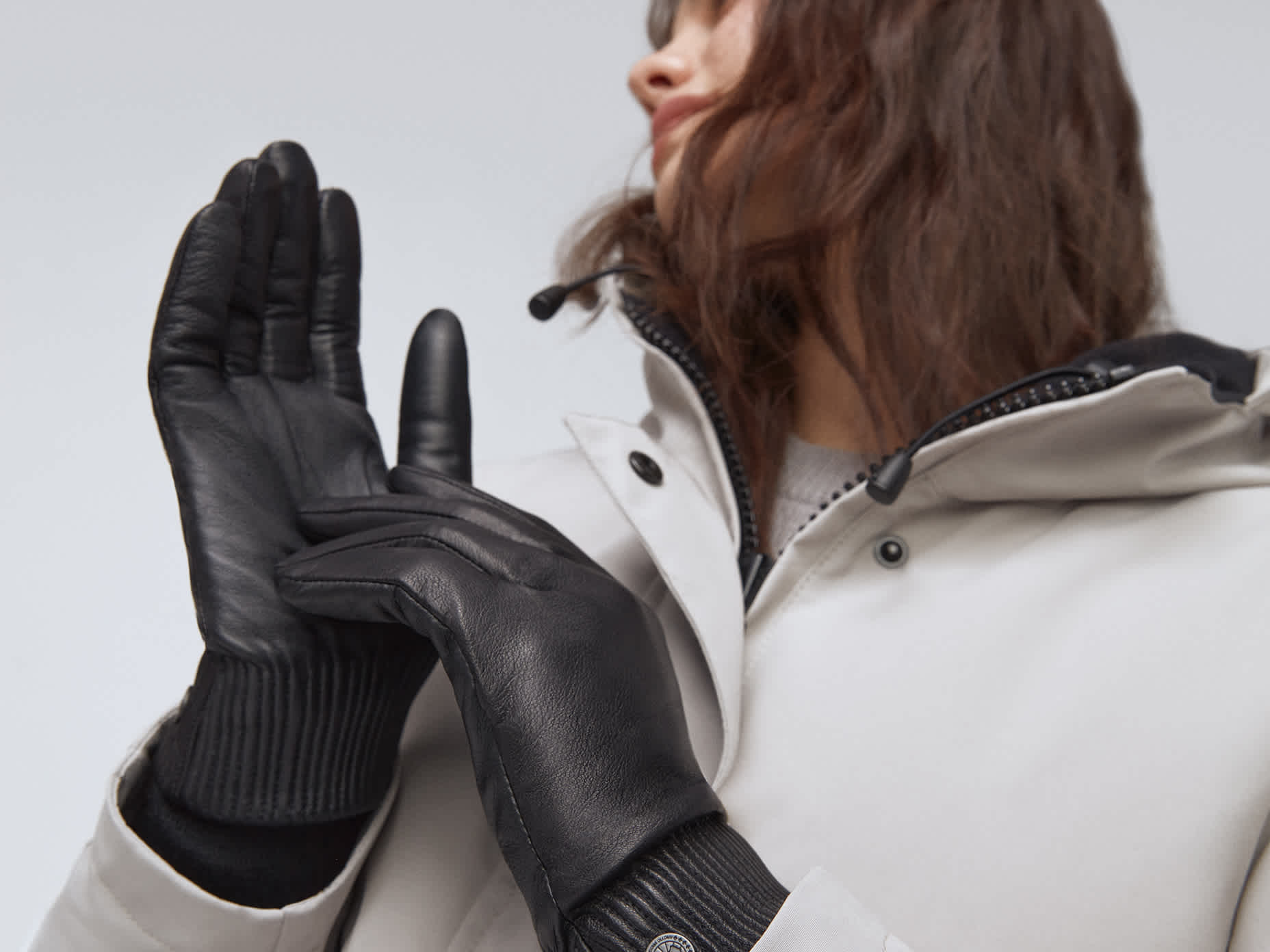 Leather Glove Ribbed Luxe | Canada Goose EG
