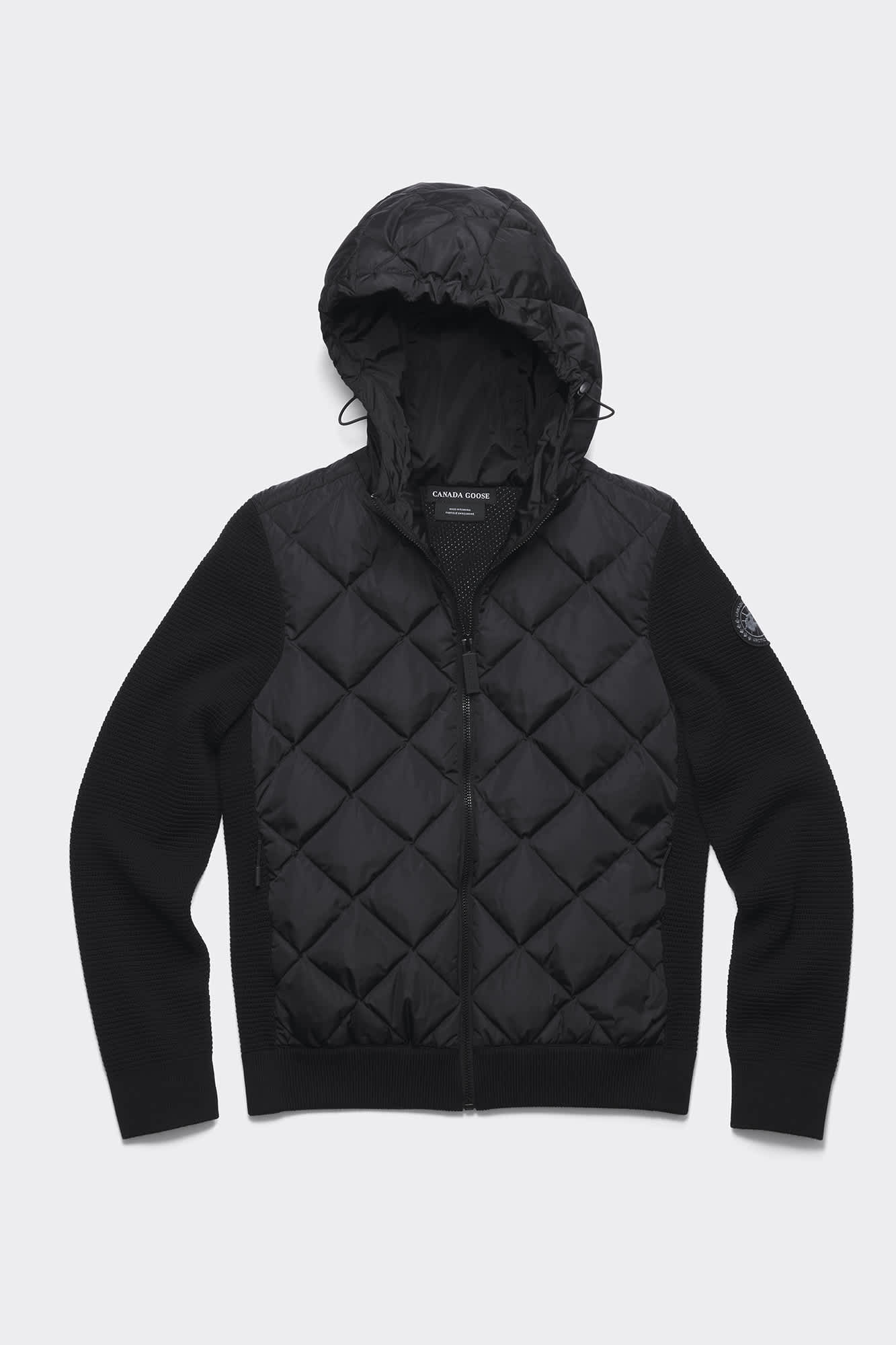 Hybridge quilted knit hoody black label online