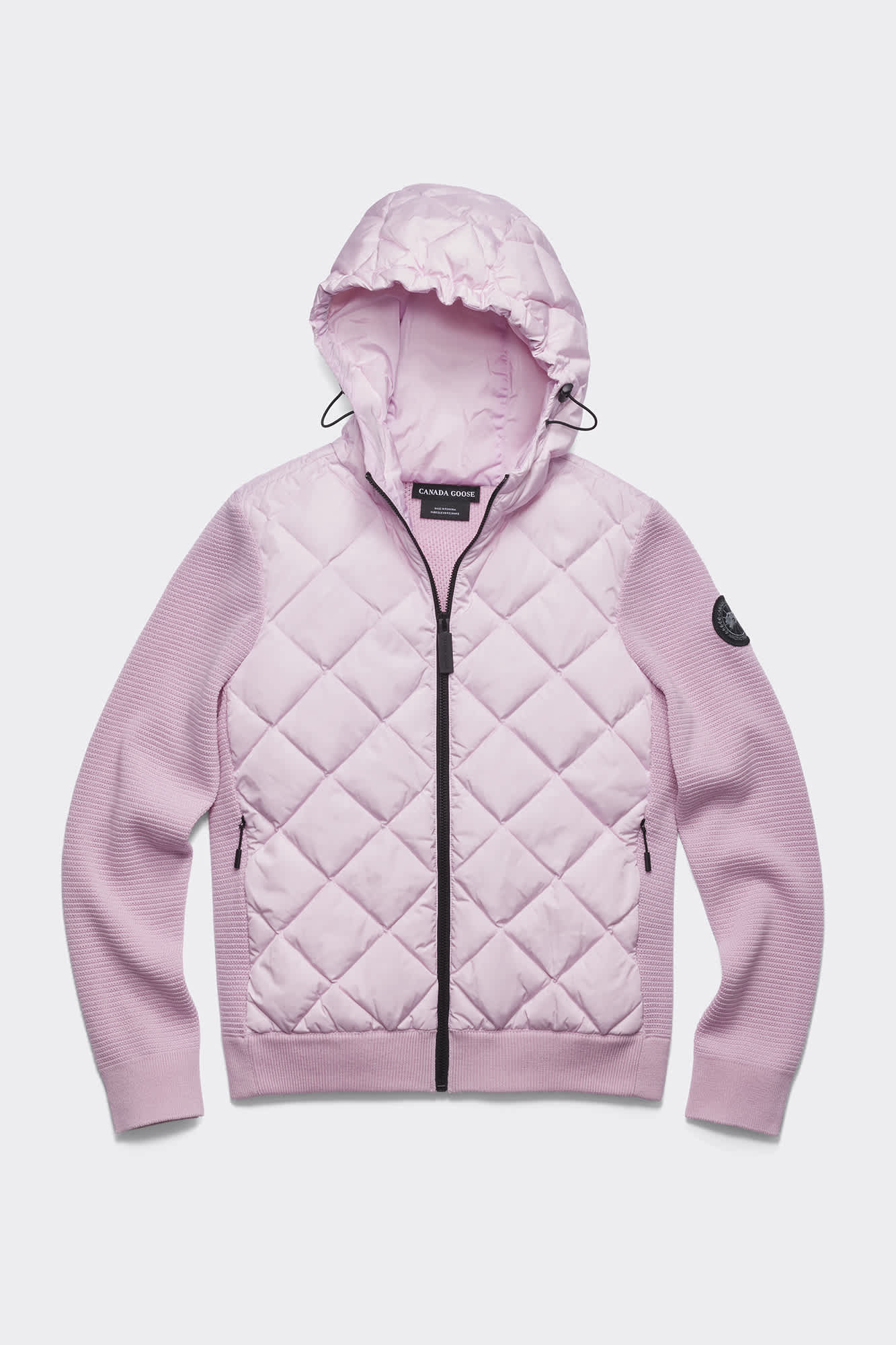 Hybridge quilted knit hoody black label online