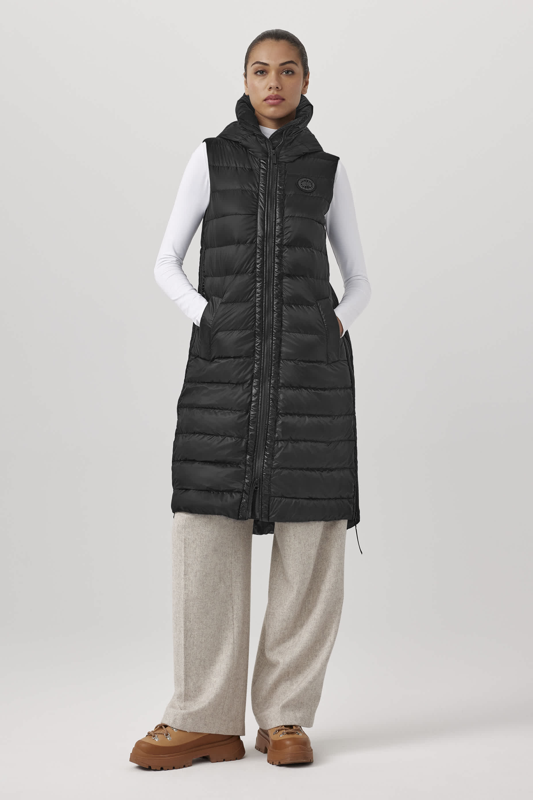 Black canada goose gilet womens shop