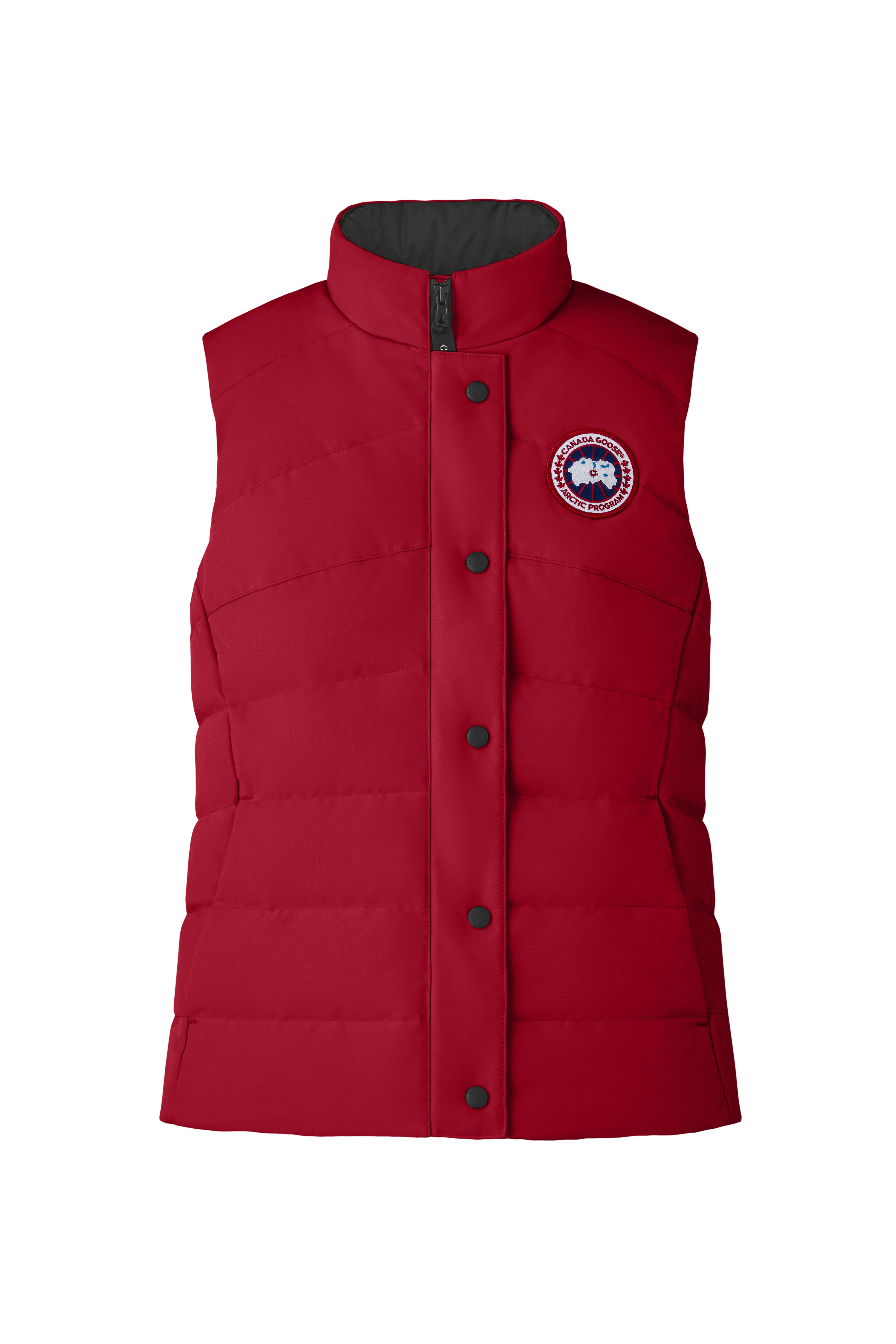 Red canada goose gilet womens store