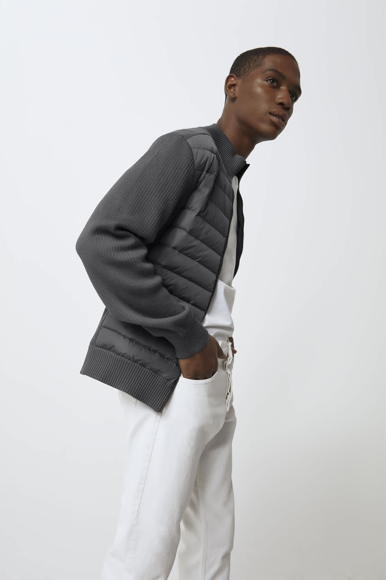 HyBridge Knit Jacket Black Label Canada Goose UK