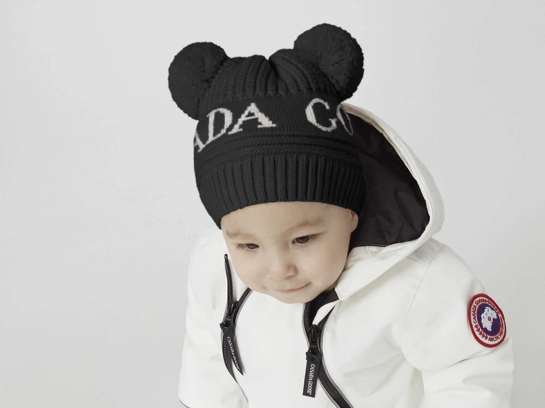 Canada goose baby hat hotsell