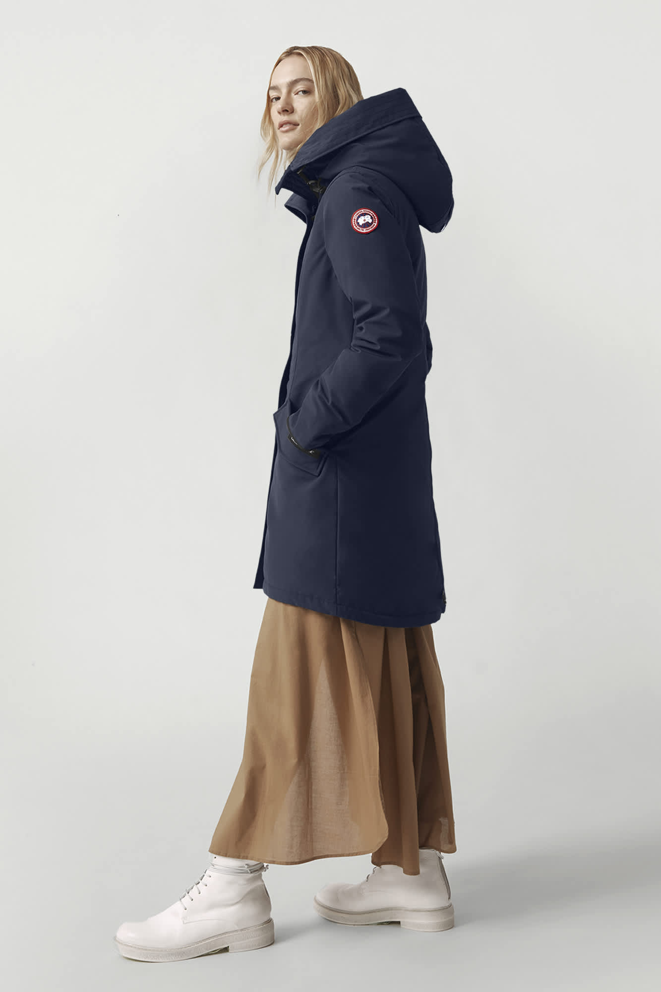 Rossclair genuine coyote fur trim down parka canada goose top