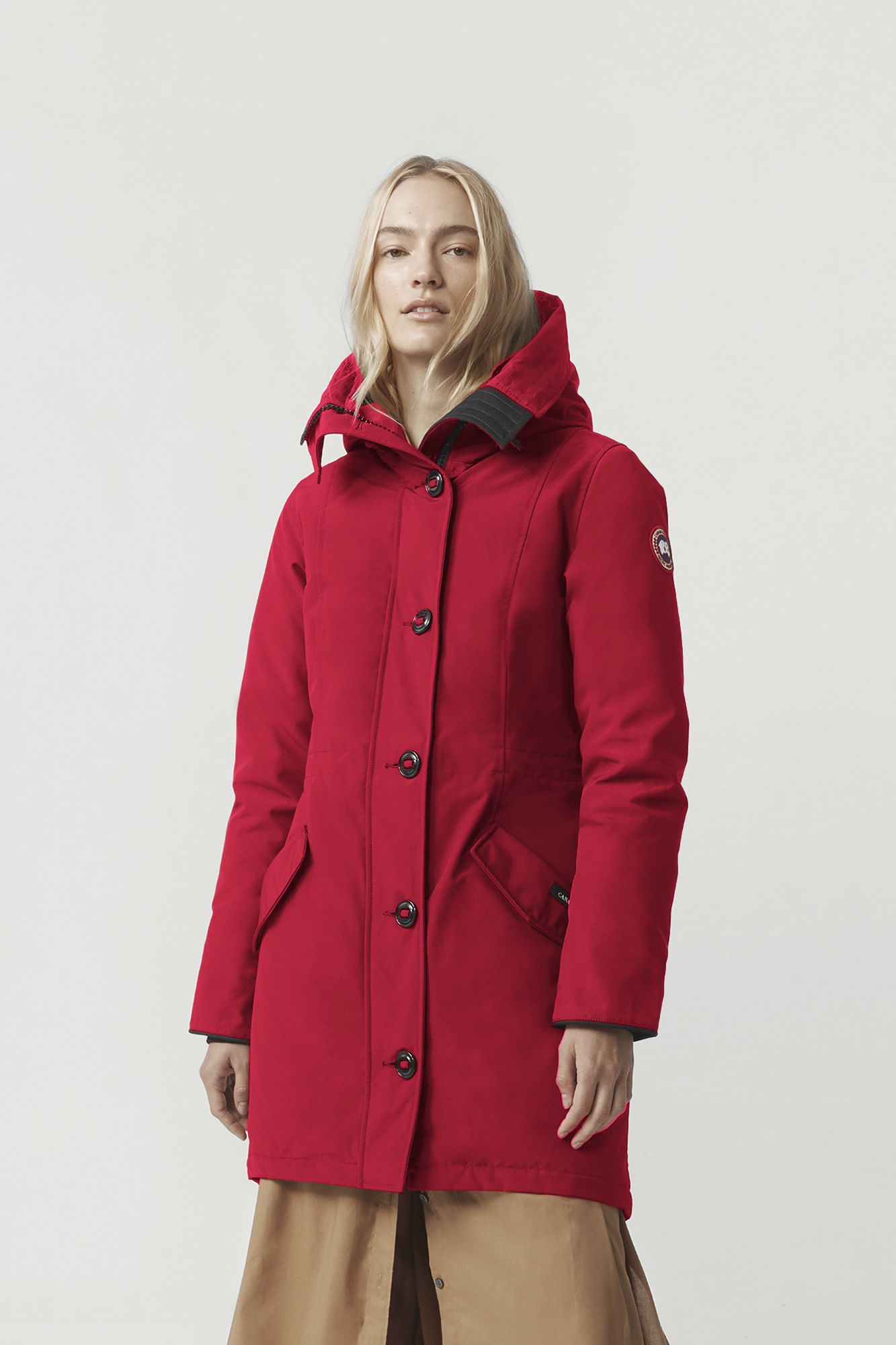 Rossclair genuine coyote fur trim down parka canada goose on sale