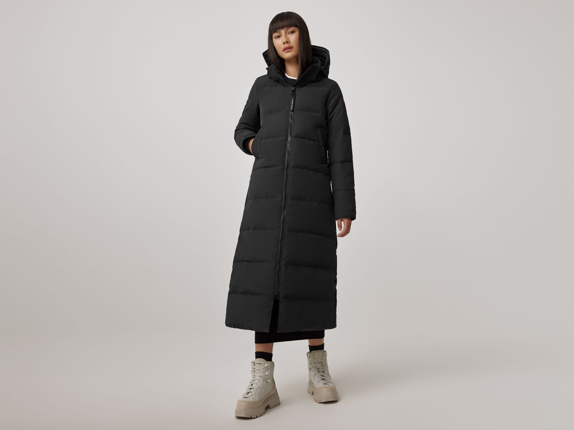 Mystique down parka with genuine coyote fur trim outlet