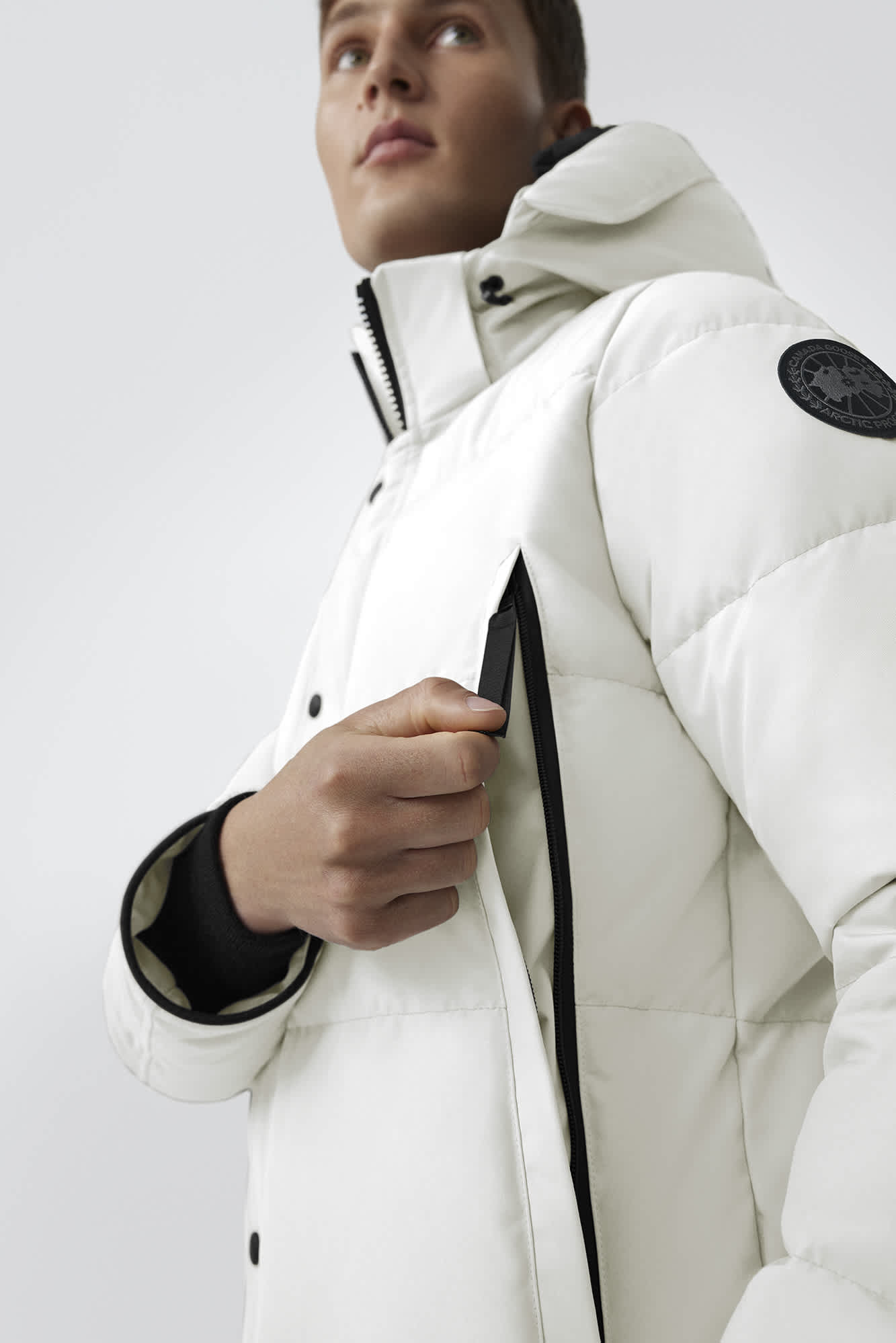 Wyndham parka black label white discount