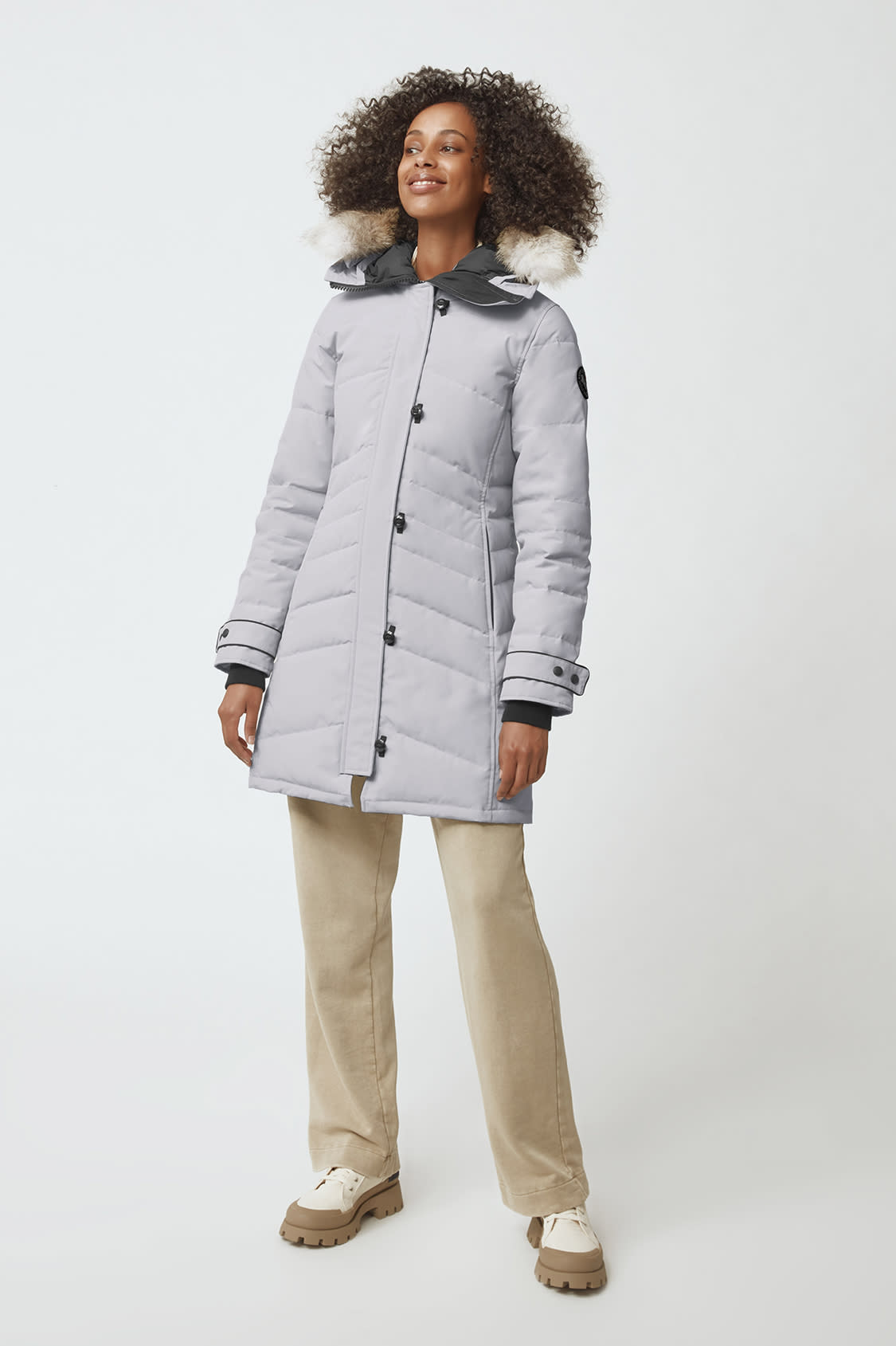 Lorette parka black label canada goose cheap