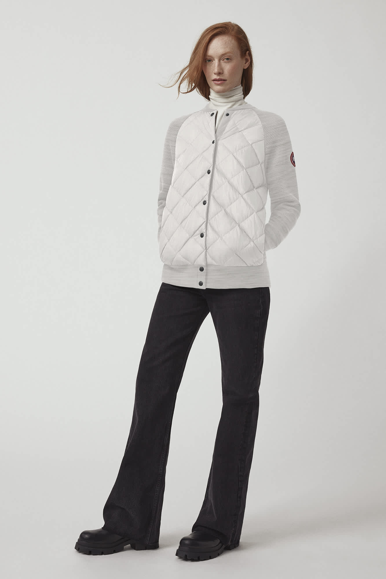 HyBridge Quilted Knit Bomber Canada Goose US