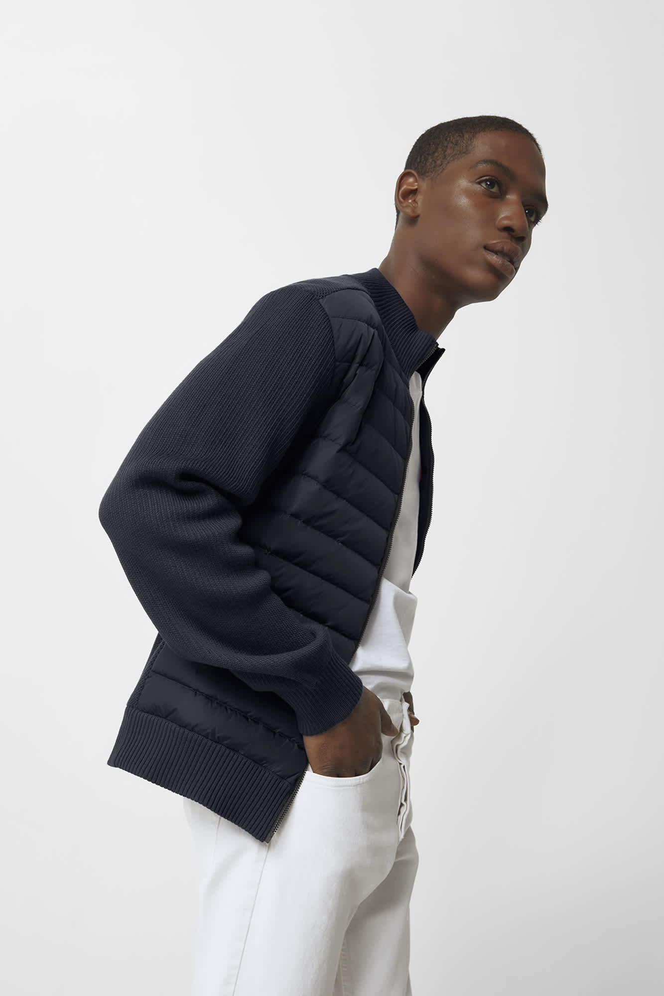 Canada Goose Hybridge Knit Jacket Navy