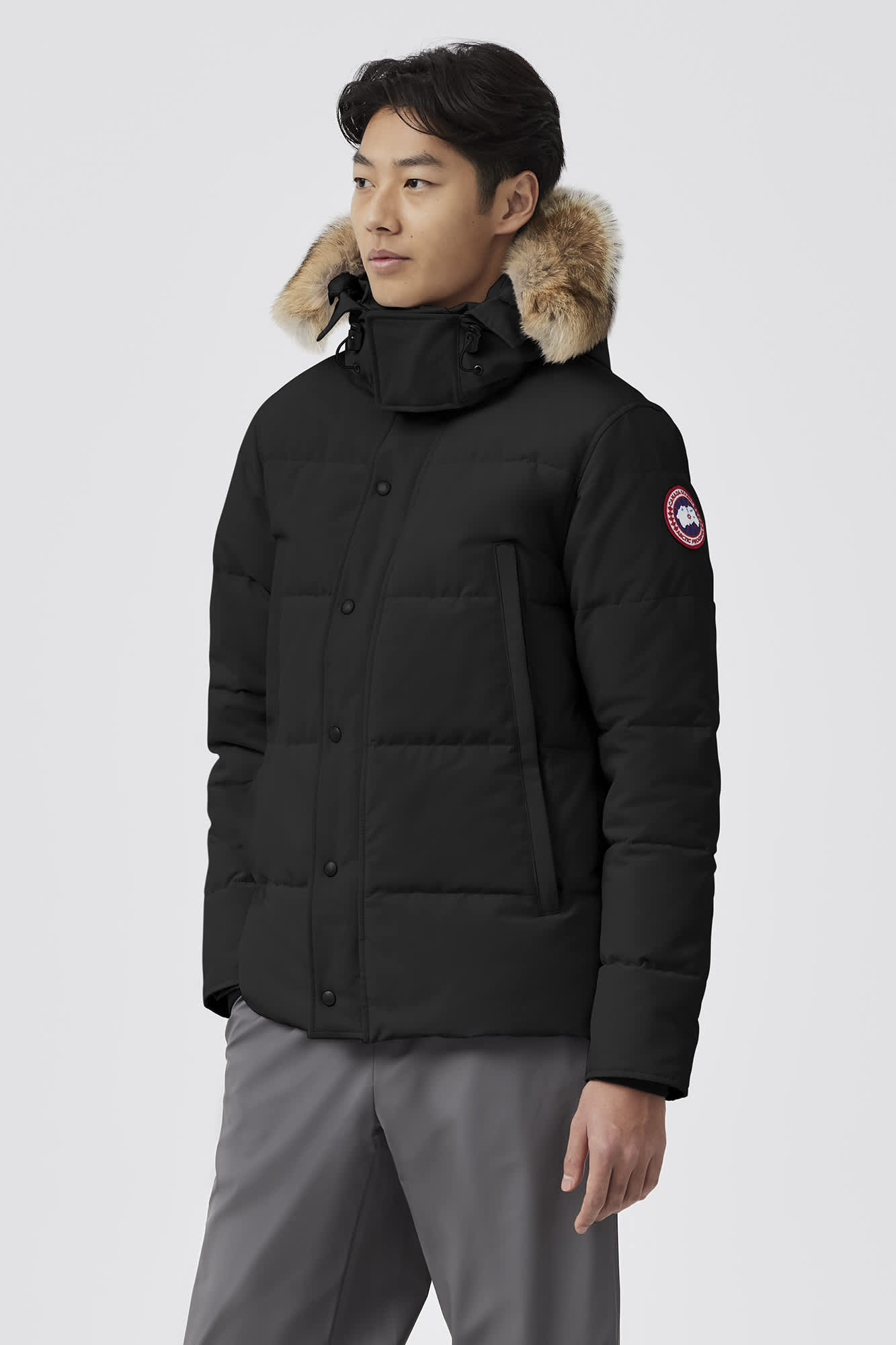 wyndham parka with hood trim