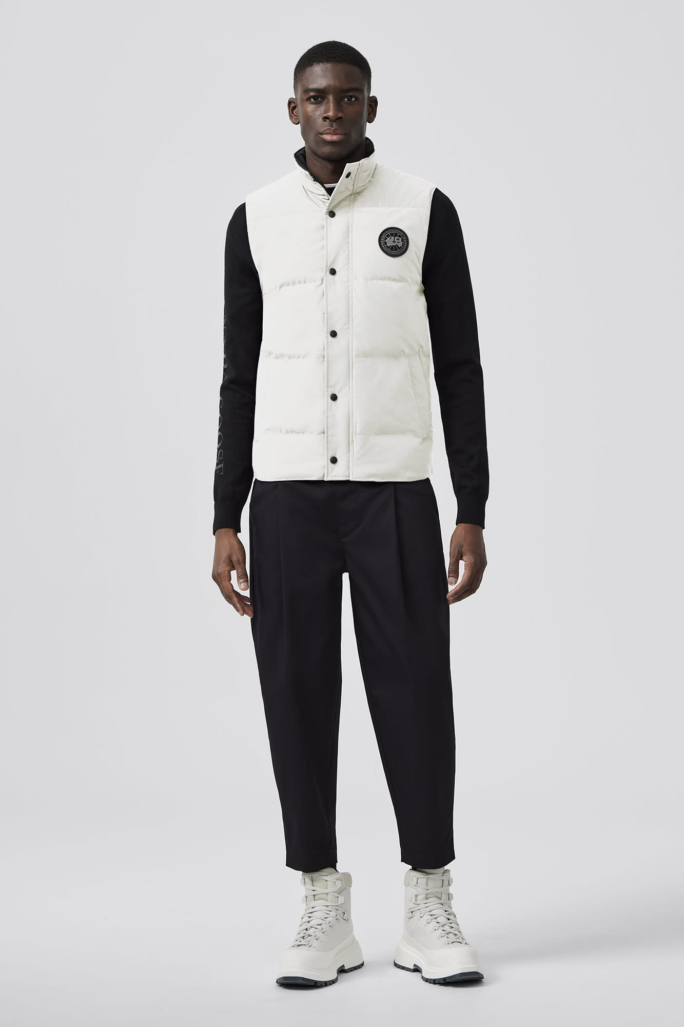 Black label canada goose vest discount