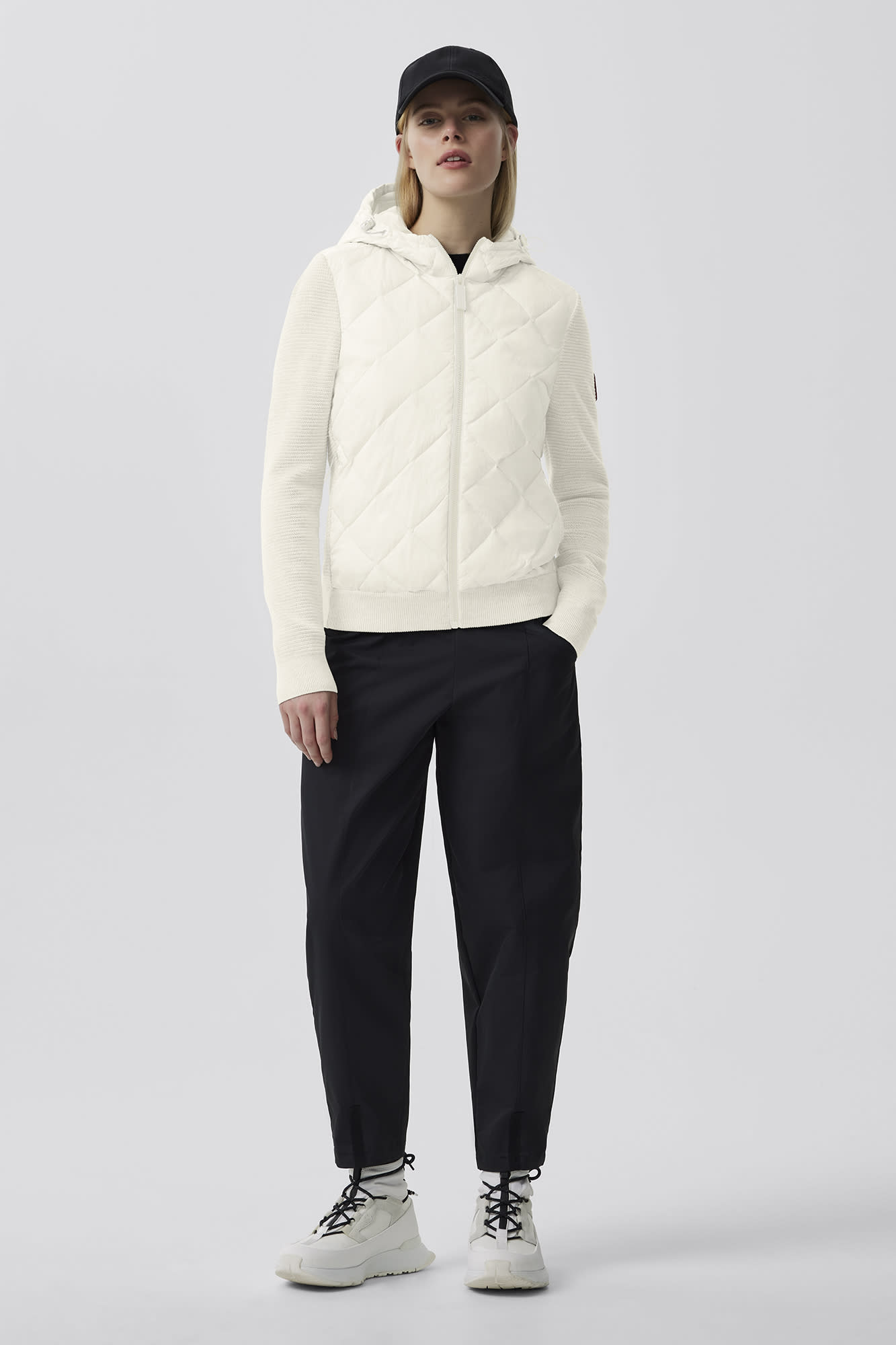 Hybridge quilted knit hoody new arrivals