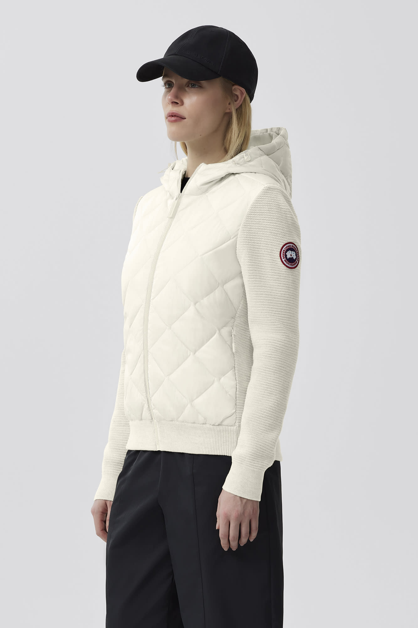 Hybridge quilted knit hoody store
