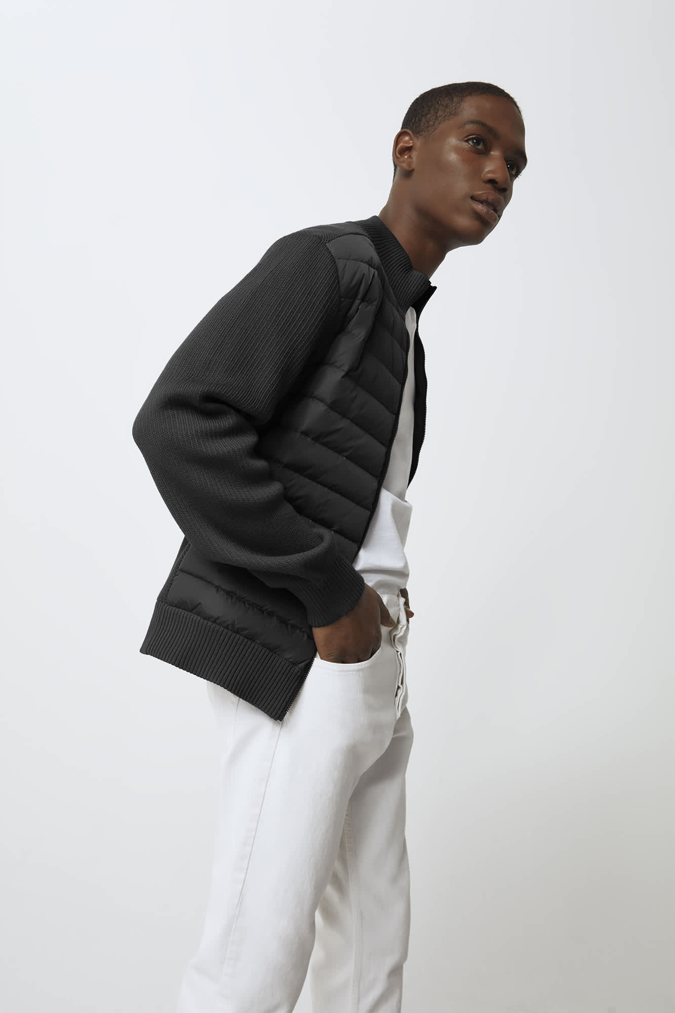 Hybridge knit anorak black label online