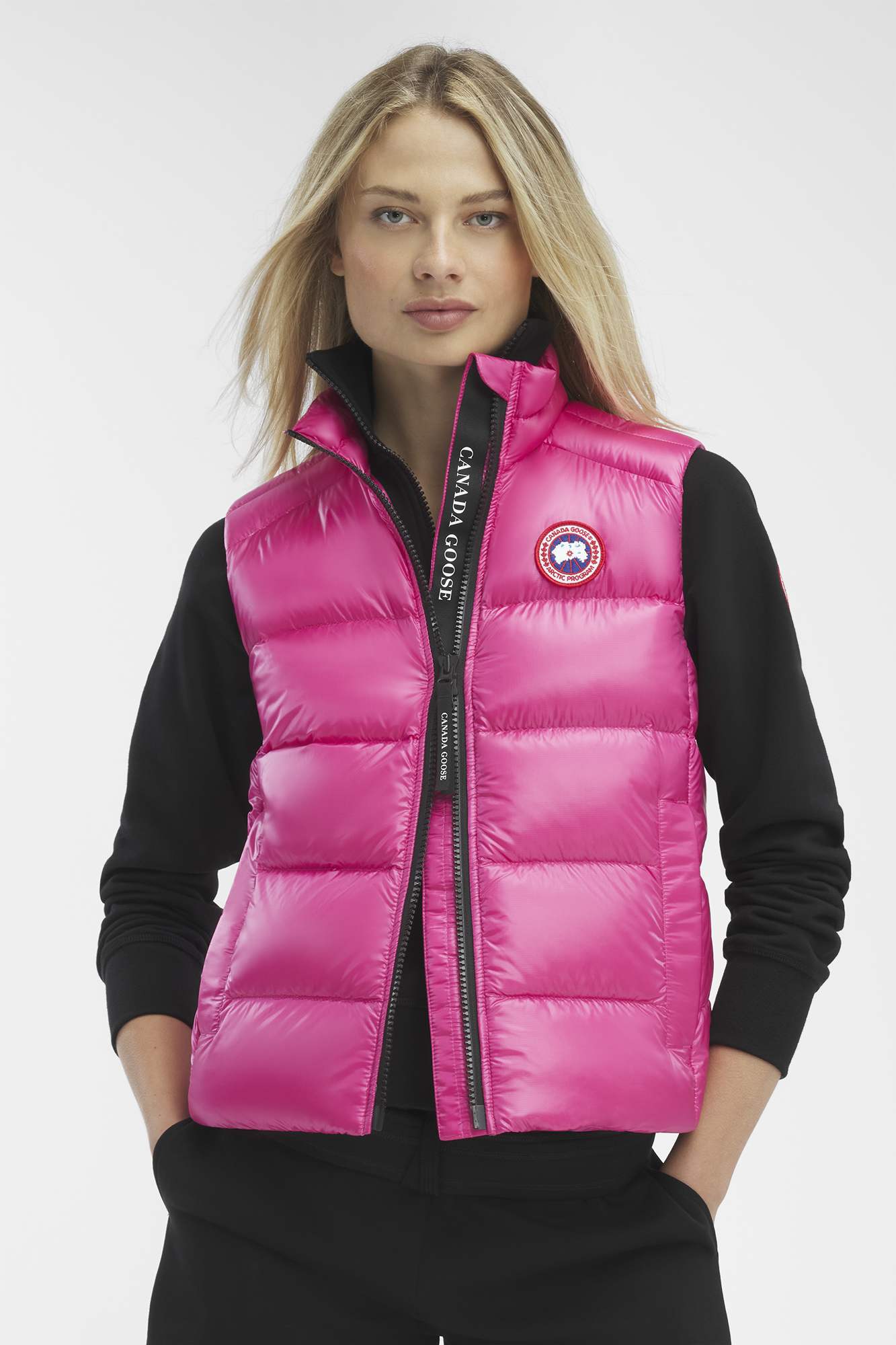 canada goose pink vest