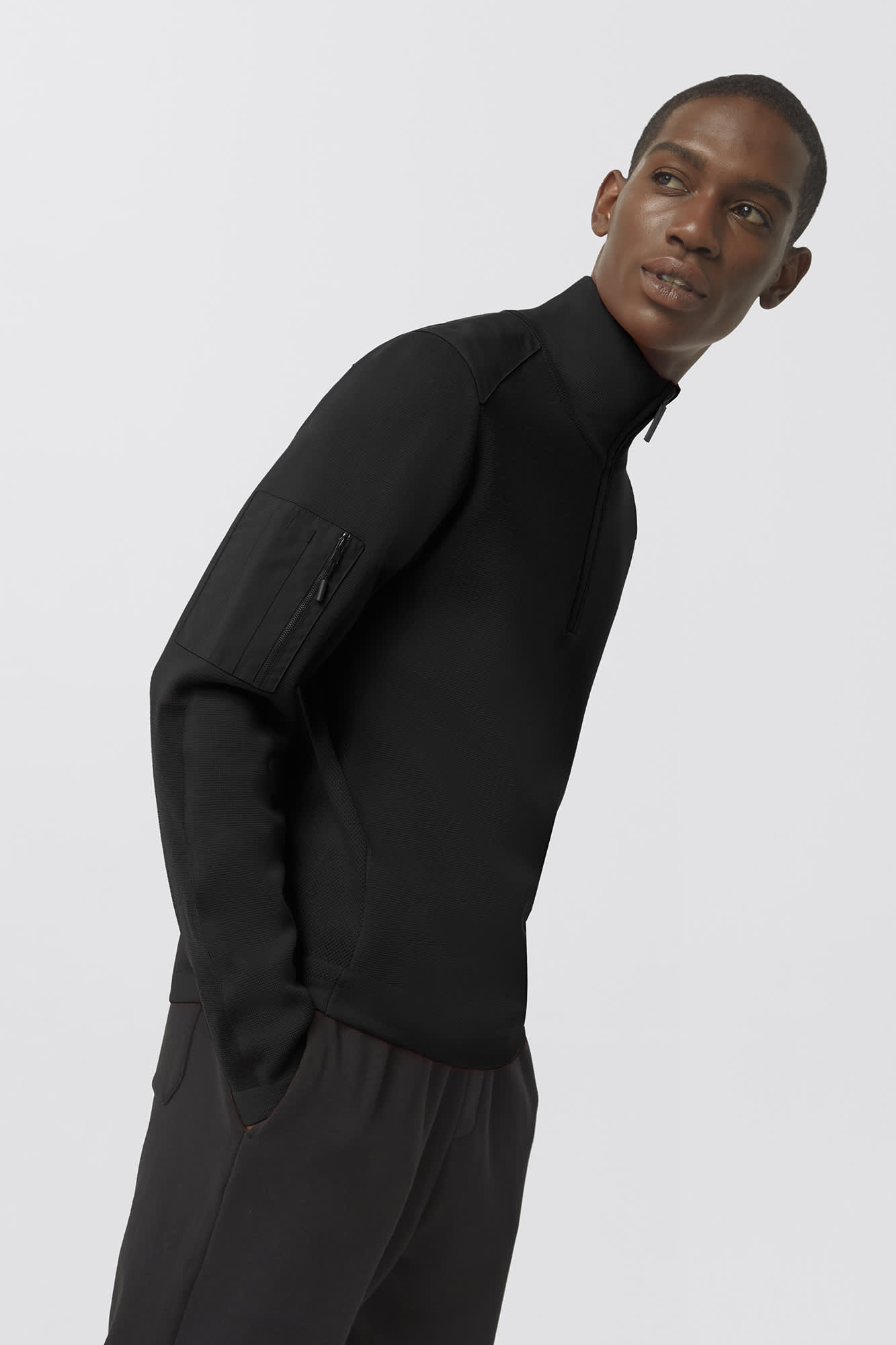 カナダ直送   メンズ 1/4 ジップセーター STORMONT カナダ直送 CANADA GOOSE メンズ 1/4 ジップセーター STORMONT