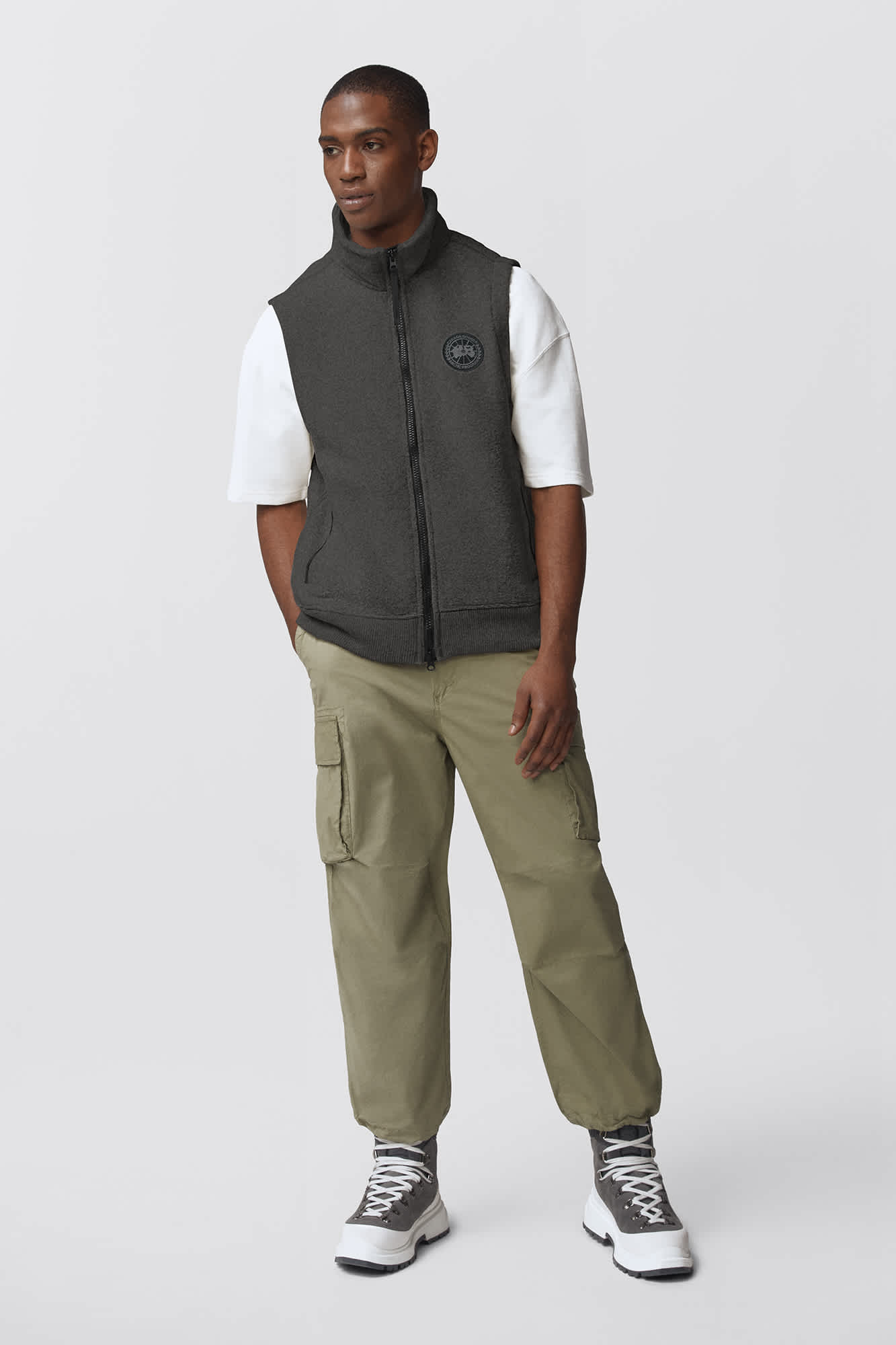 格安saleスタ Vest Fleece Label Black Mersey | US Goose Canada ジャケット・アウター