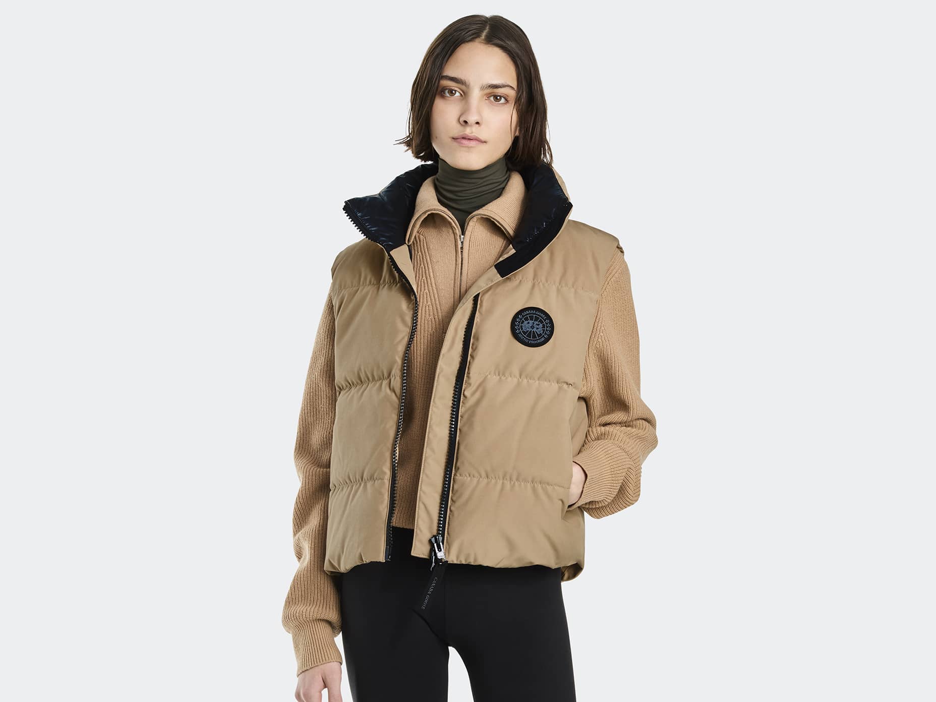 Grandview Cropped Vest Black Label | Canada Goose US