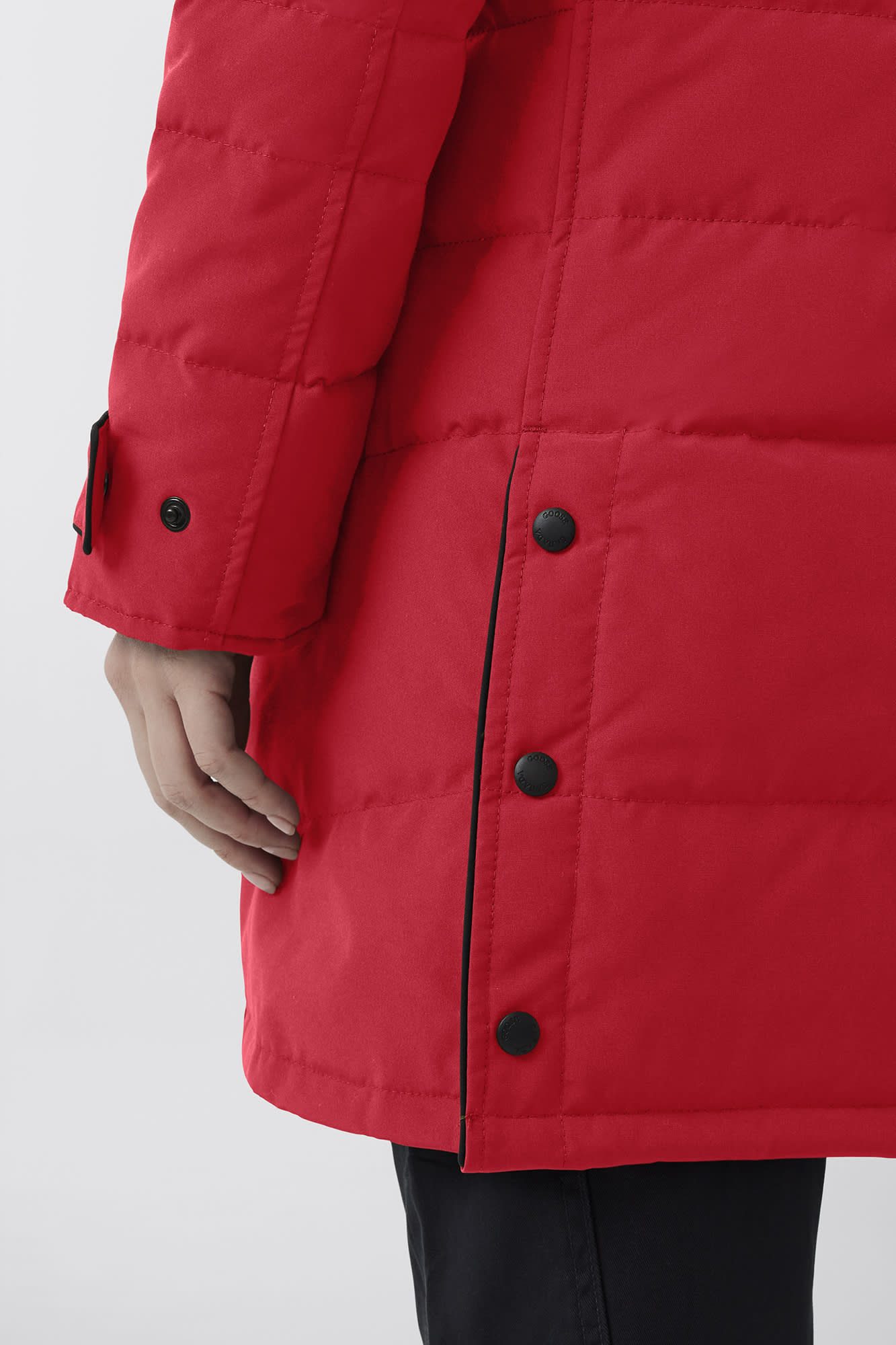 Red canada goose coat womens store