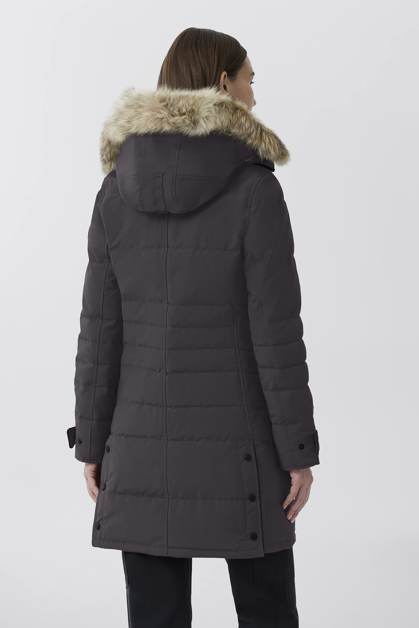 Lorette coyote fur trim down coat hot sale