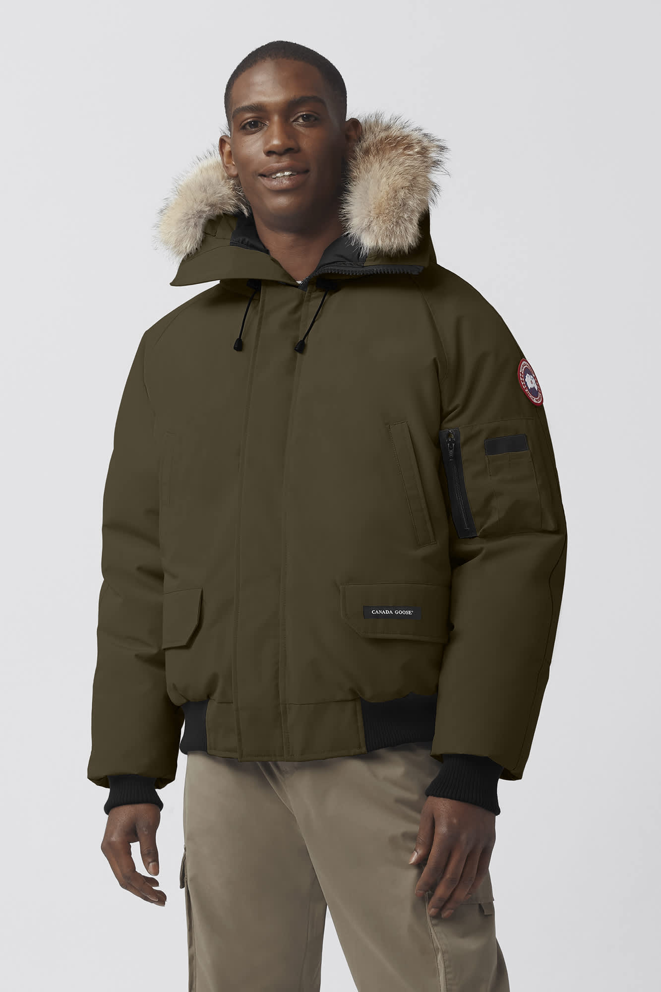 Mens black canada goose bomber discount