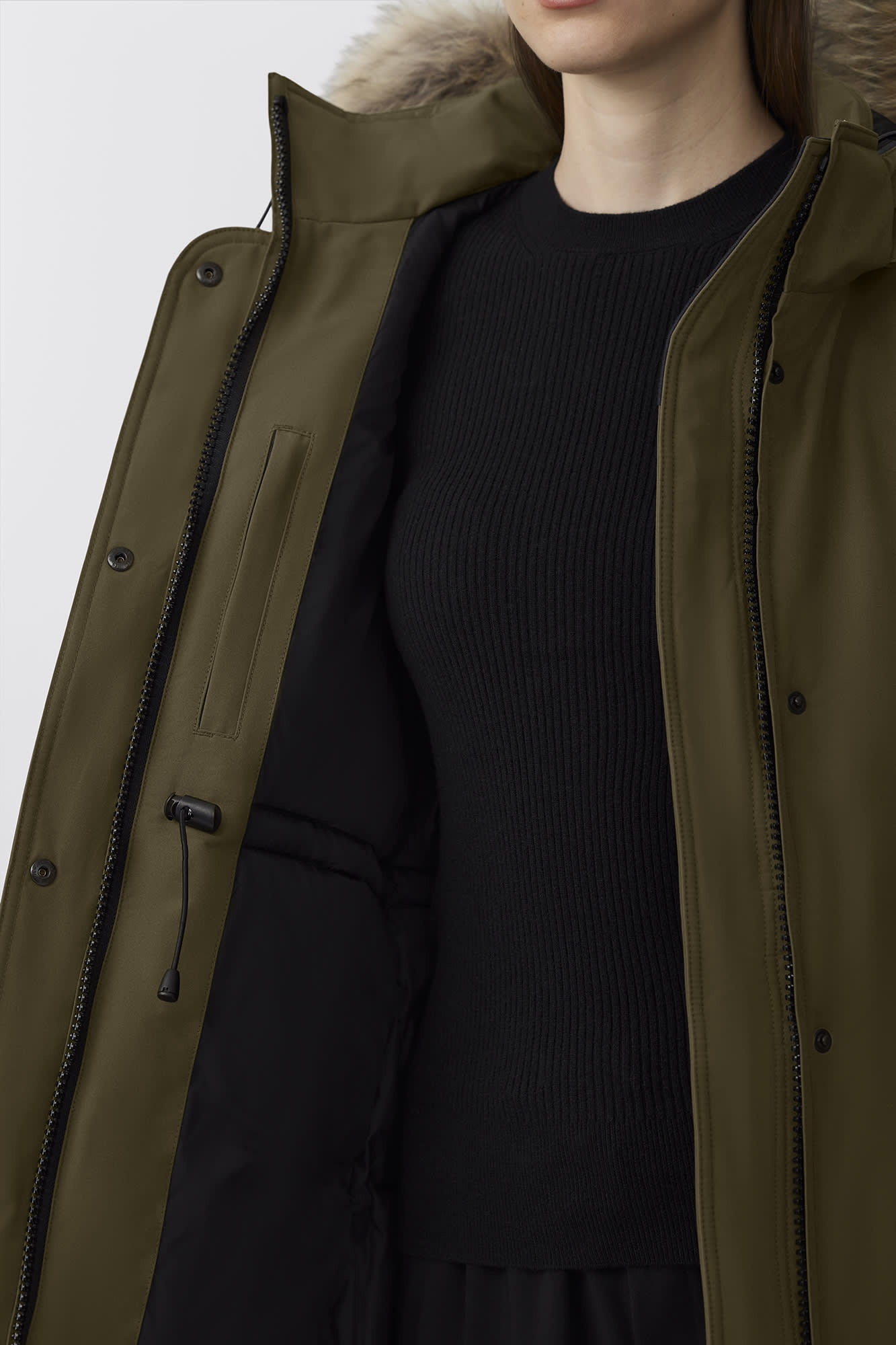 Canada goose rossclair parka military green deals