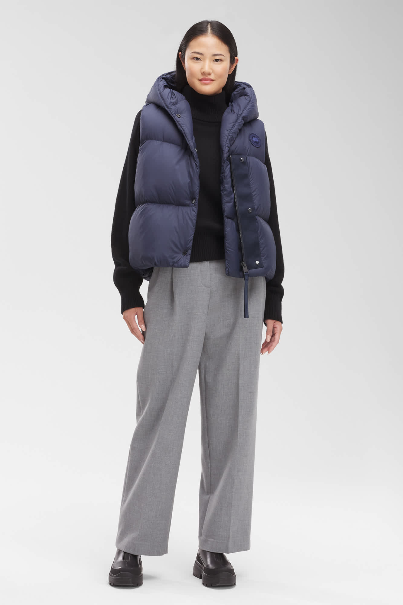 Canada Goose Black Rhoda Hooded Down Vest