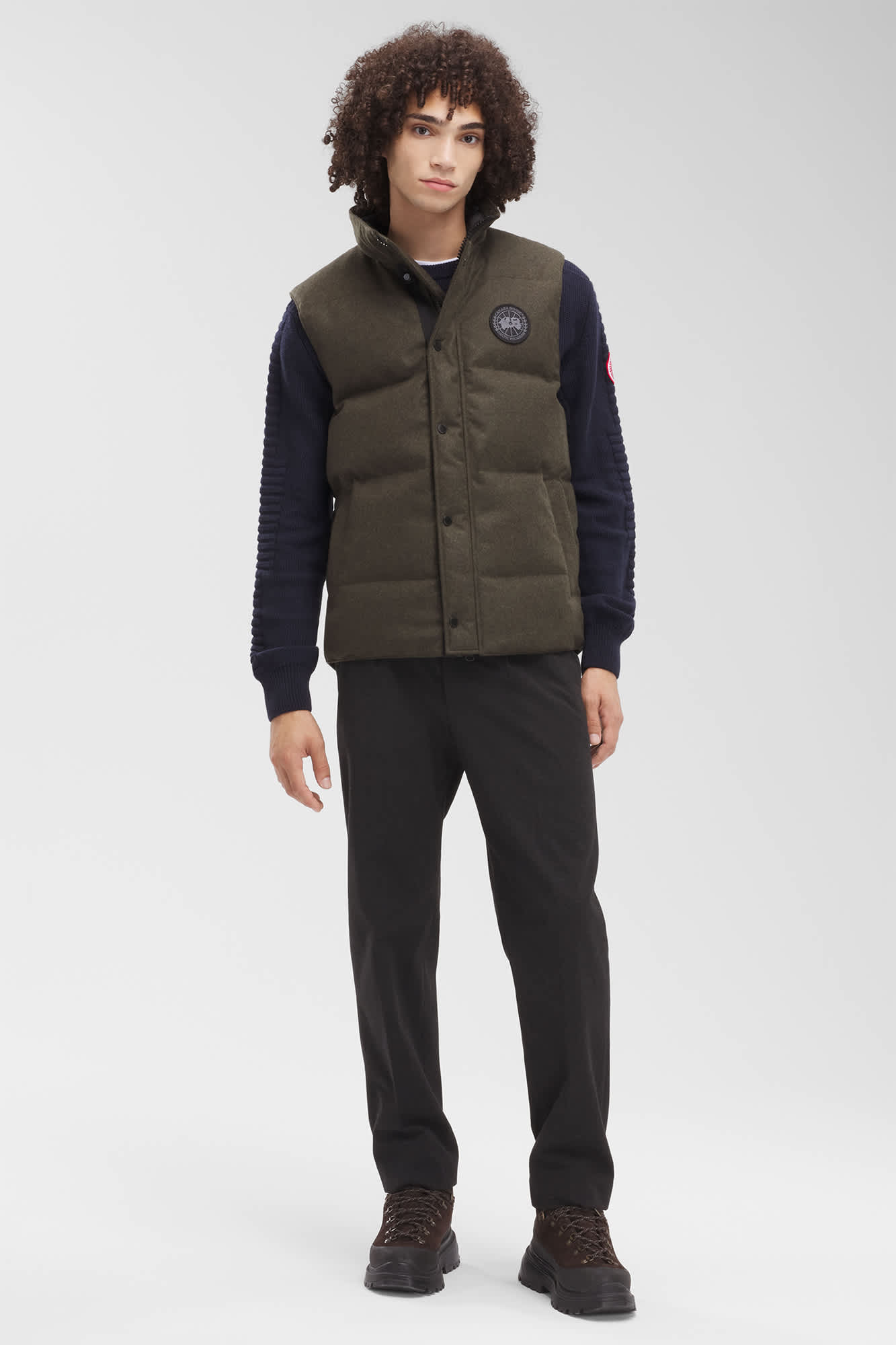 Canada Goose Garson Vest Wool Men Military Green Melange XXXL