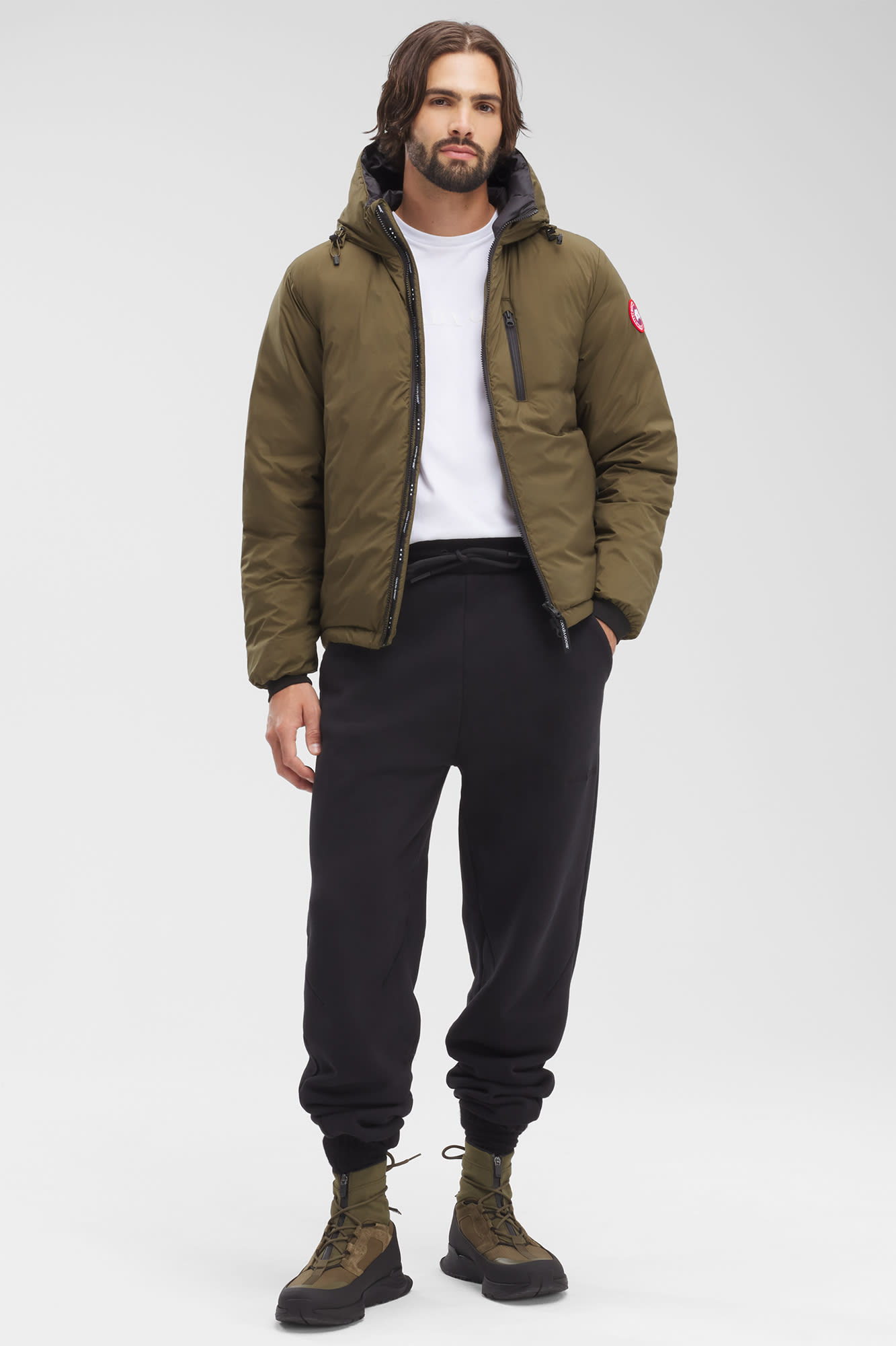 Canada goose lodge hooded jacket deals