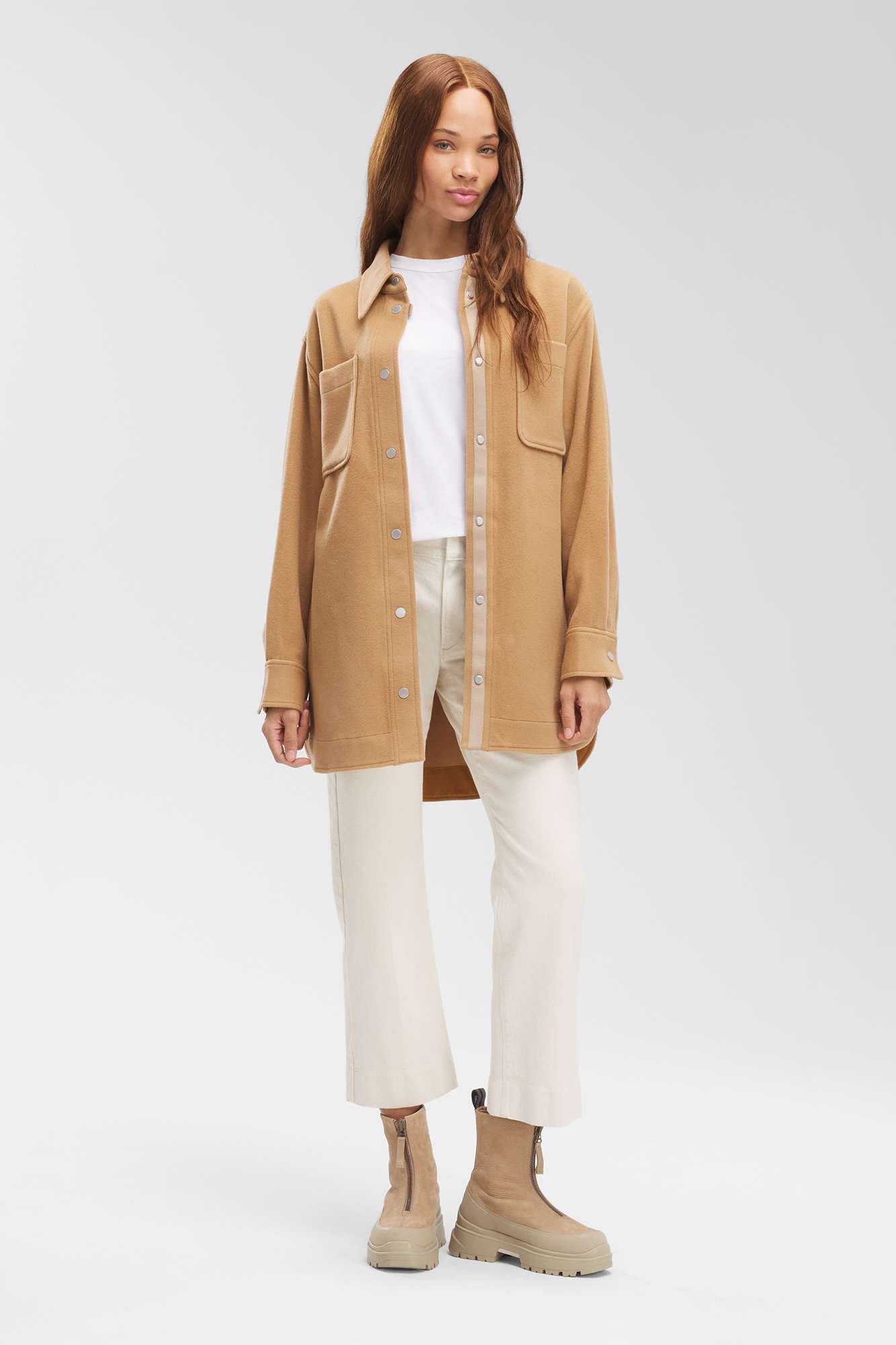 Chaqueta camisera larga Almandine
