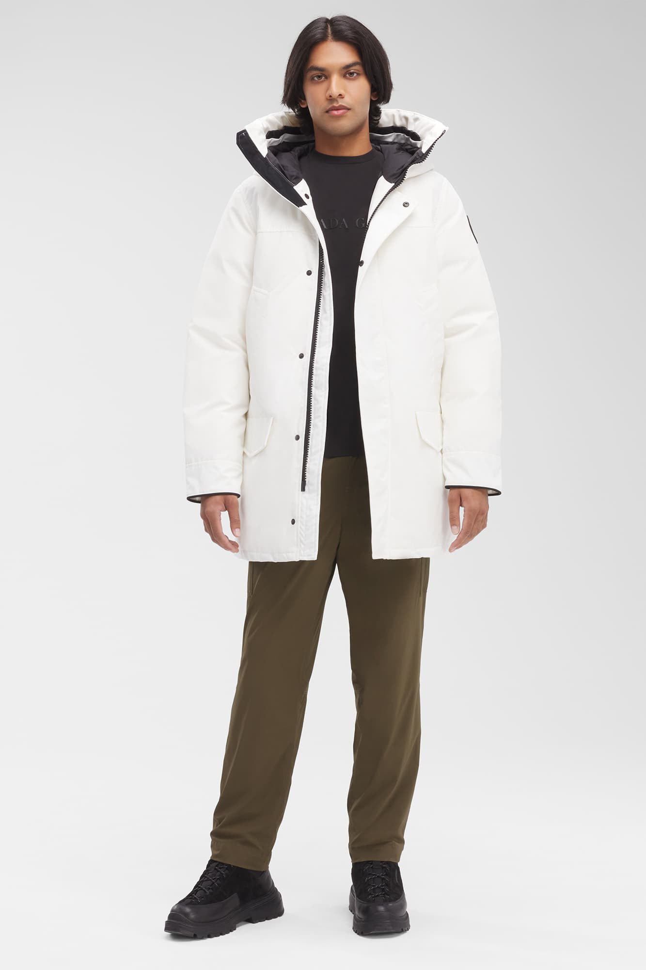 Langford parka black label canada goose discount