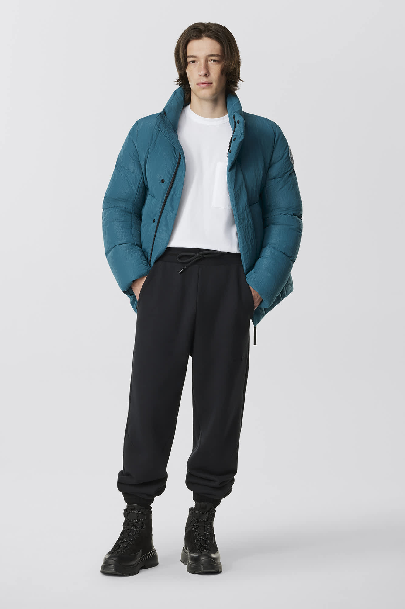 Jacket with lights in hood shop