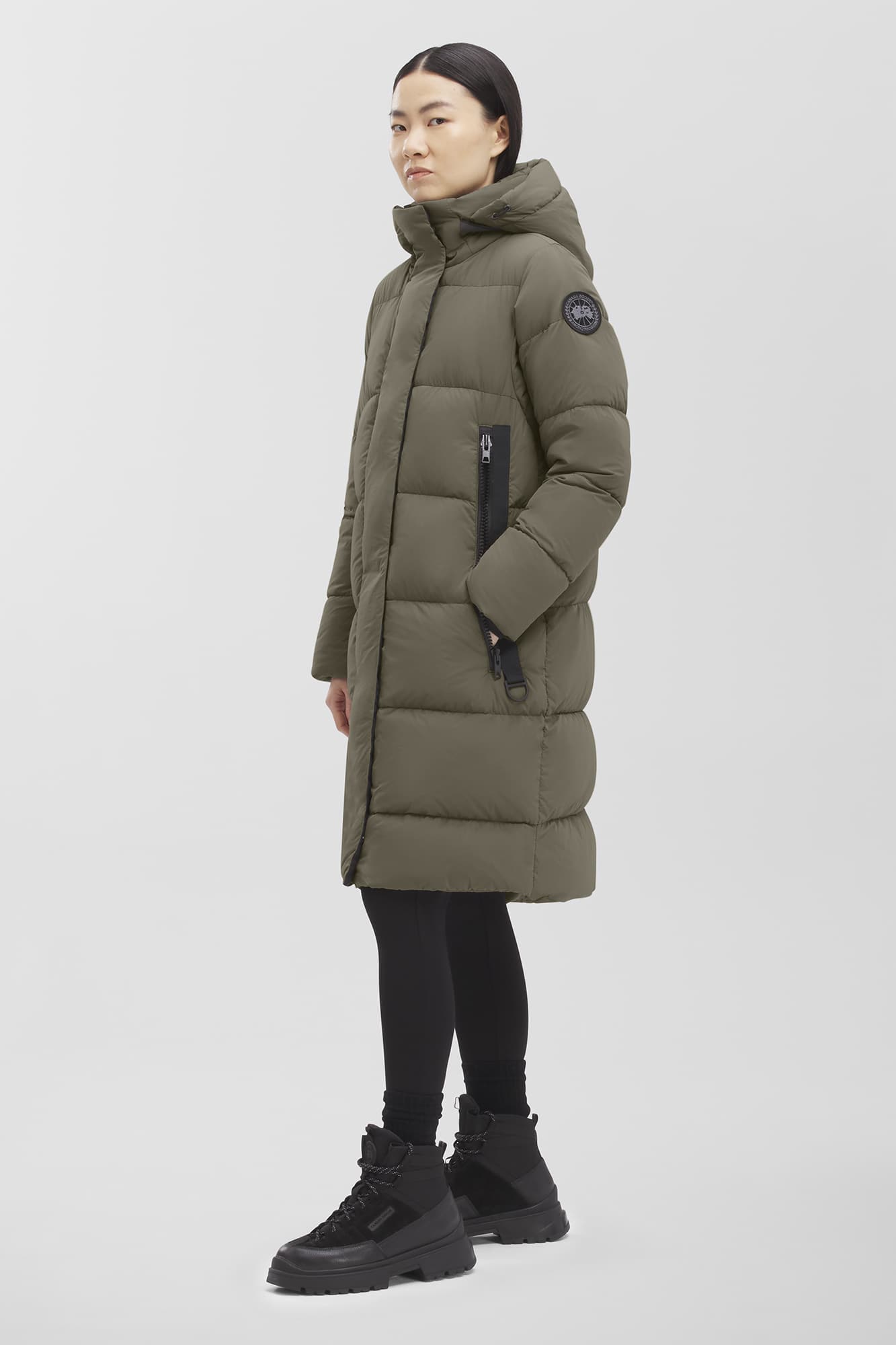 Warwick parka black label canada goose online
