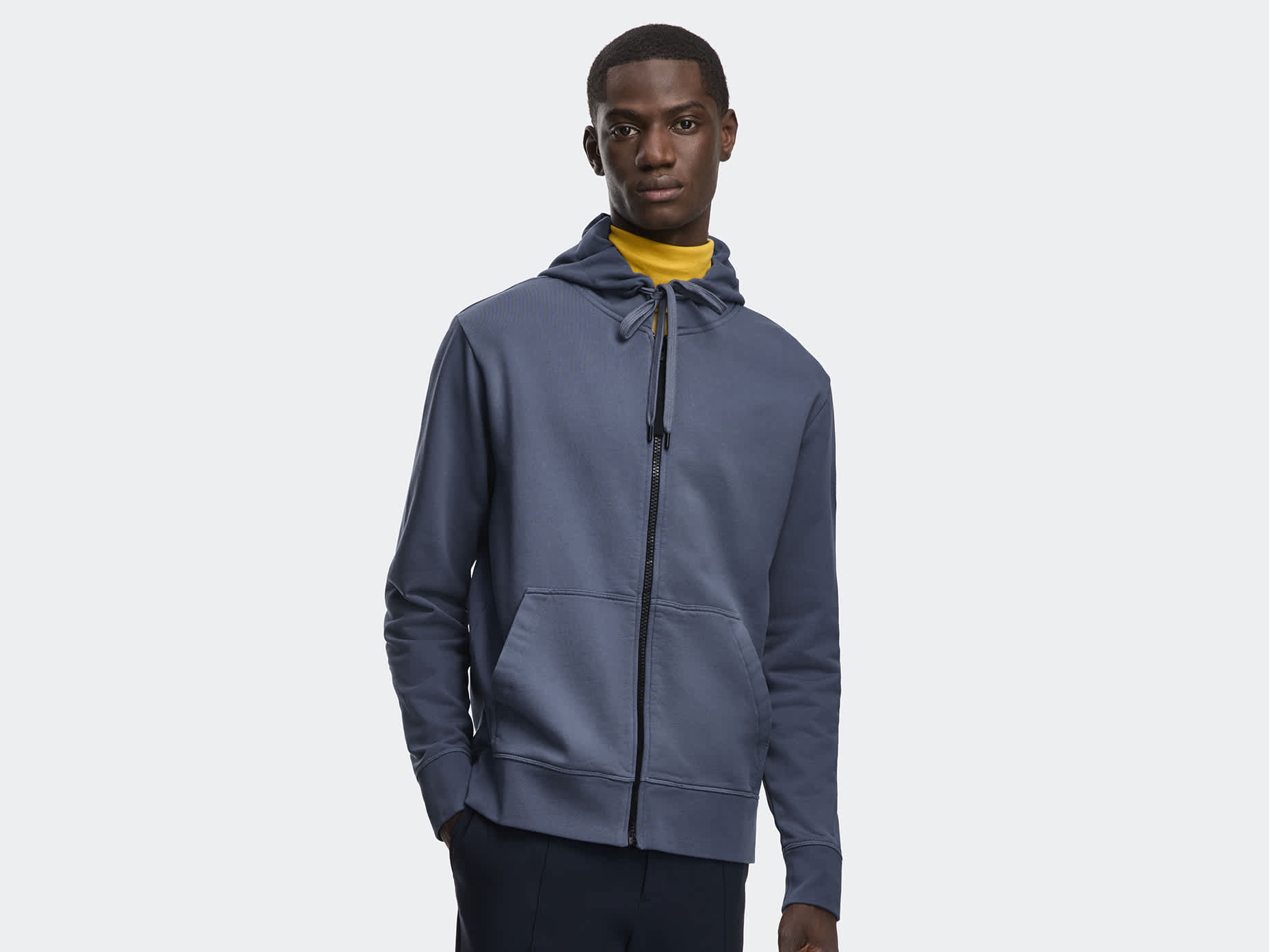 【CPGN STUDIO】23FW★ [2-WAY] FORESIGHT Hood Zip-up Fleece Zip-Up Hoodie with Contrast Piping | OAK + FORT