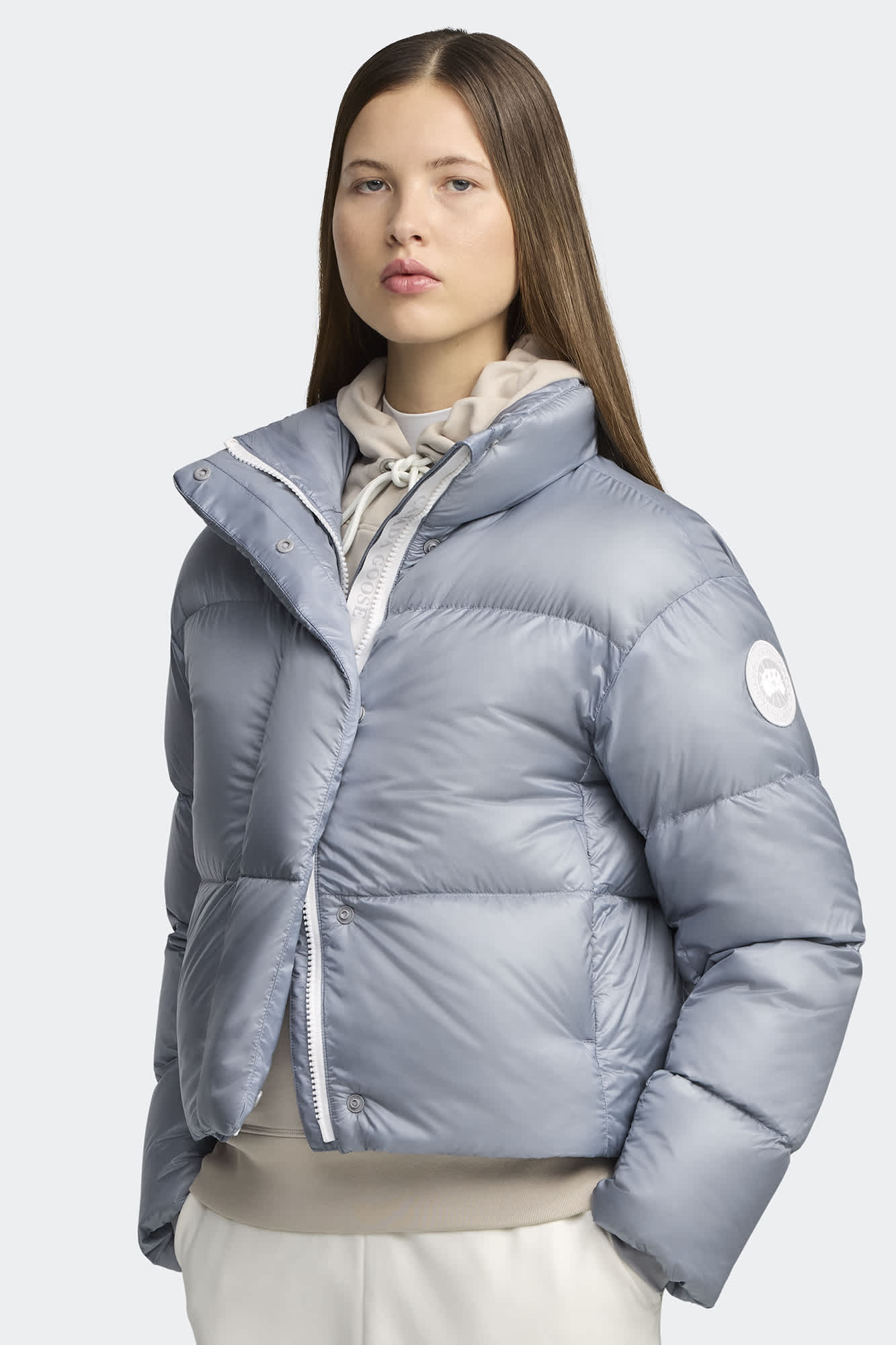 ● ●CYPRESSサイプレスクロップド ホワイトレーベル Cypress Cropped Puffer White Label | Canada Goose YF