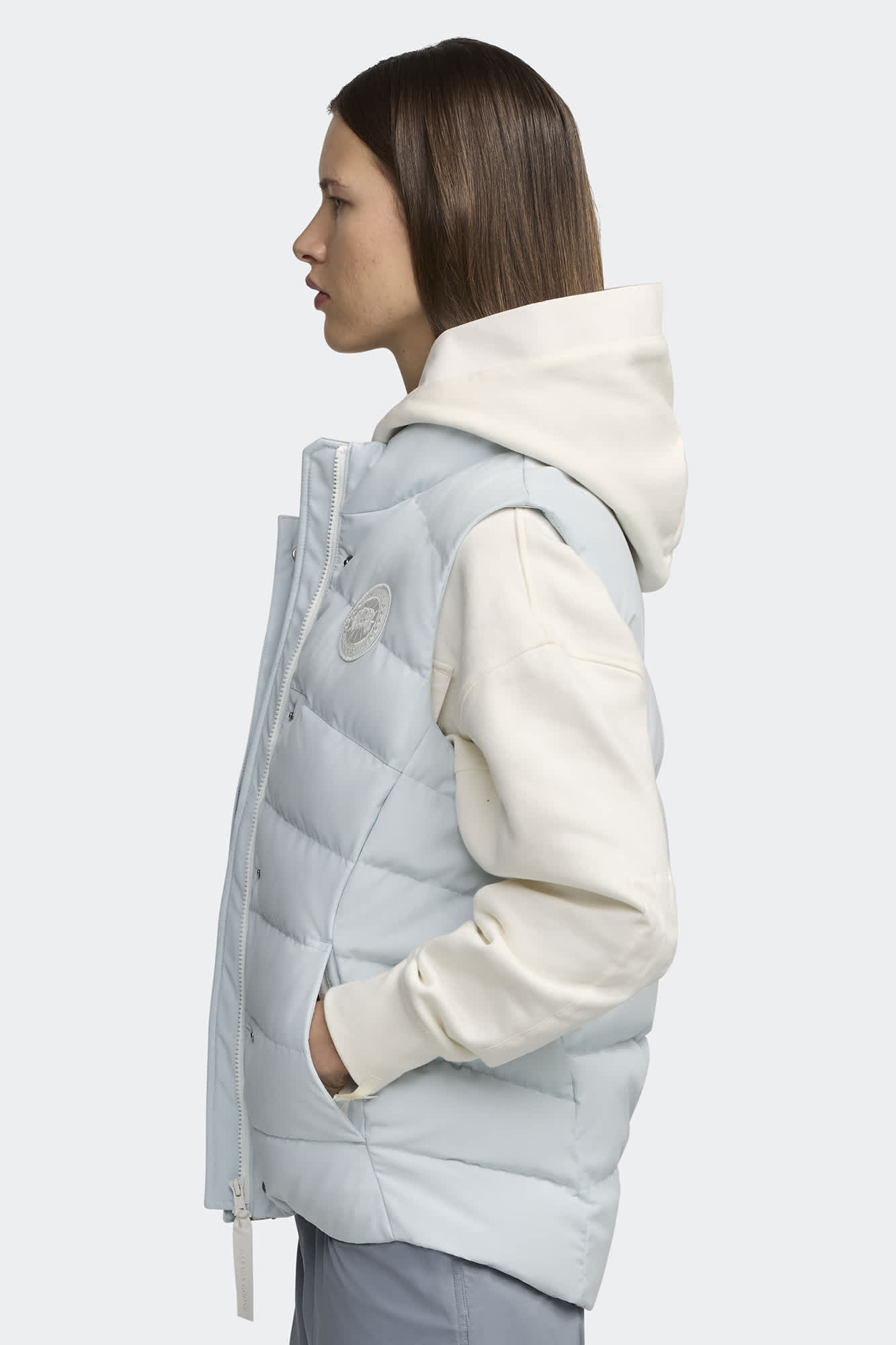 【カナダグース】幅広いスタイルFreestyle Vest ホワイト Label Freestyle Vest White Label | Canada Goose US