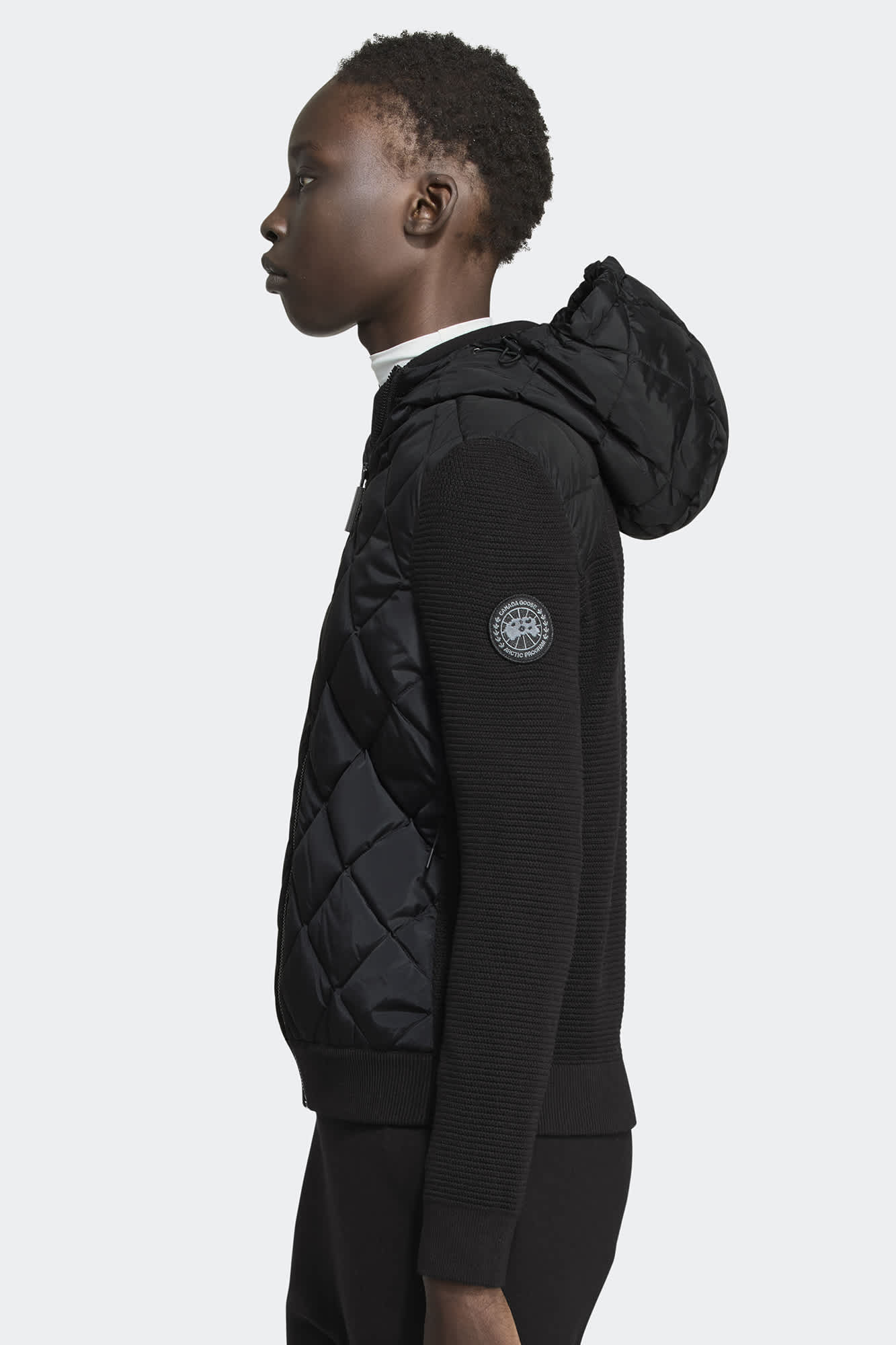 HyBridge® Quilted Knit Hoodie Black Label | Canada Goose YB
