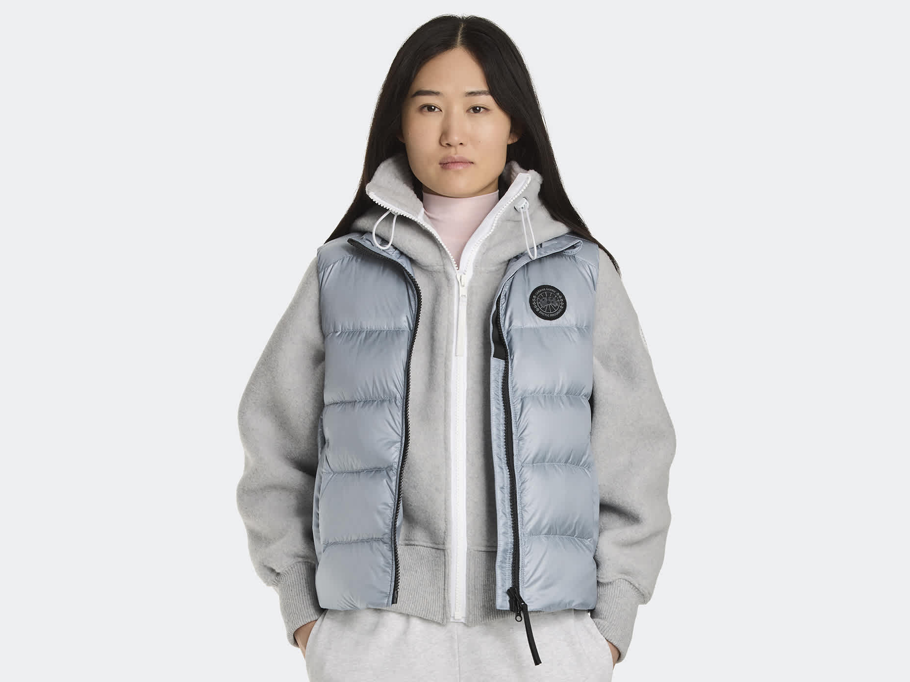 ダウンベスト   Cypress Black Label Light Ozone Blue Vest Canada Goose Cypress Black Label light ozone blue vest