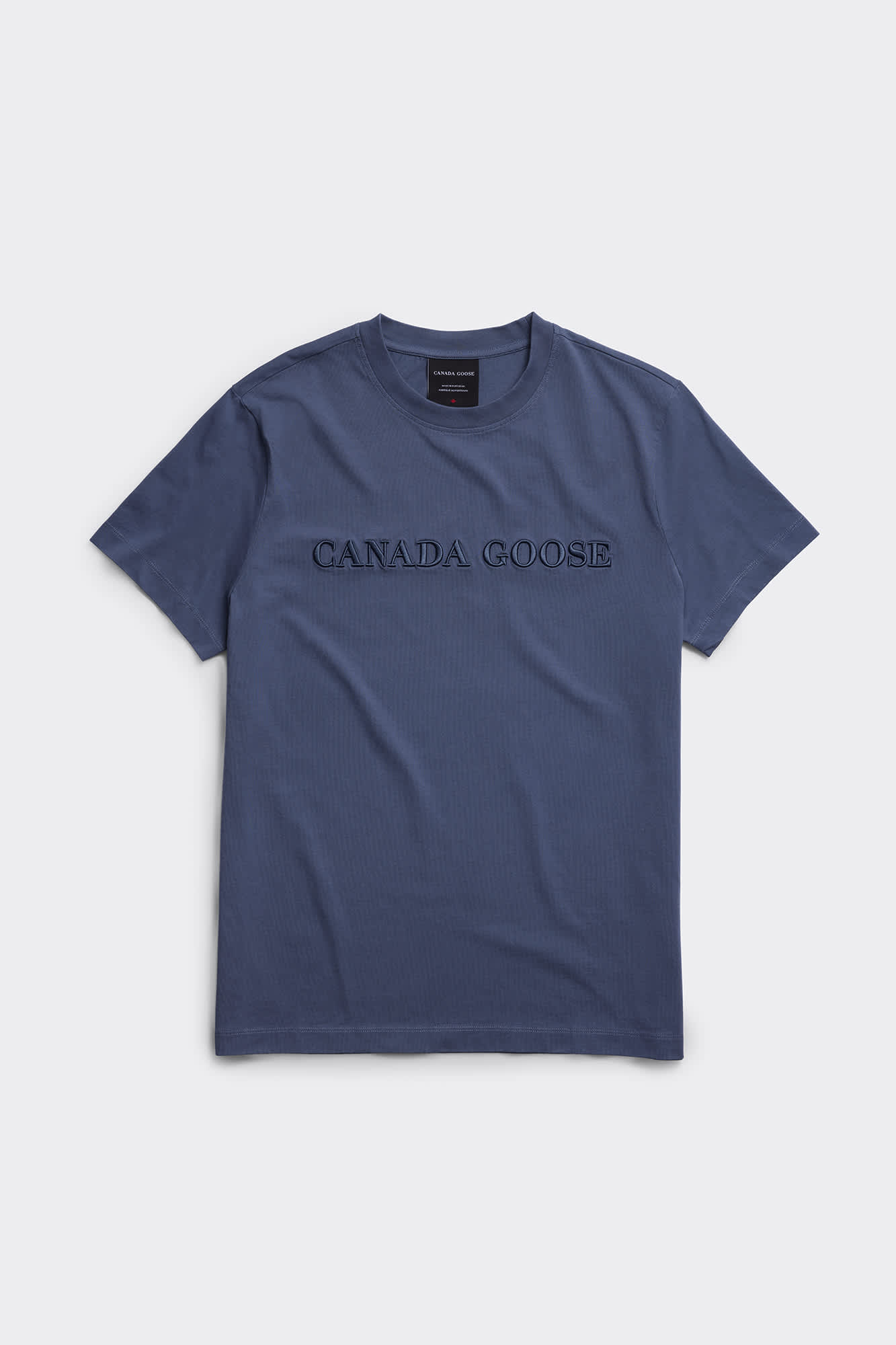関税込【 】Emersen Crewneck T-Shirt★Blue★ロゴ Emersen Crewneck T-Shirt | Canada Goose YG