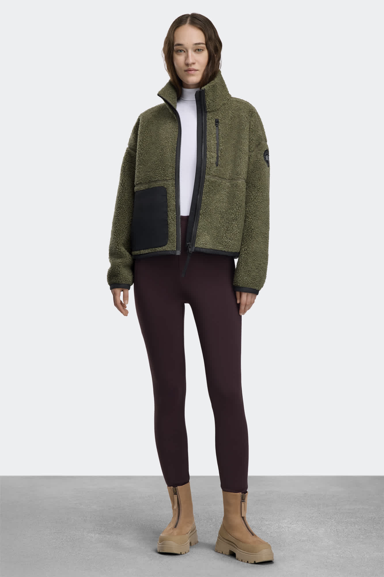 Simcoe Zip Up Fleece Sweater Black Label | Canada Goose IT