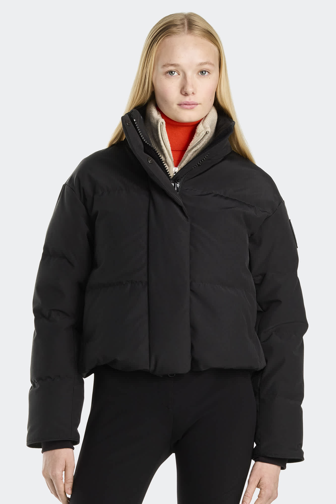 ★OPEN YY_TheOpen Product★ 303 Cropped Jacket Black FWRFCJ Theopen Product Collarless Cropped Jacket - Black | Garmentory