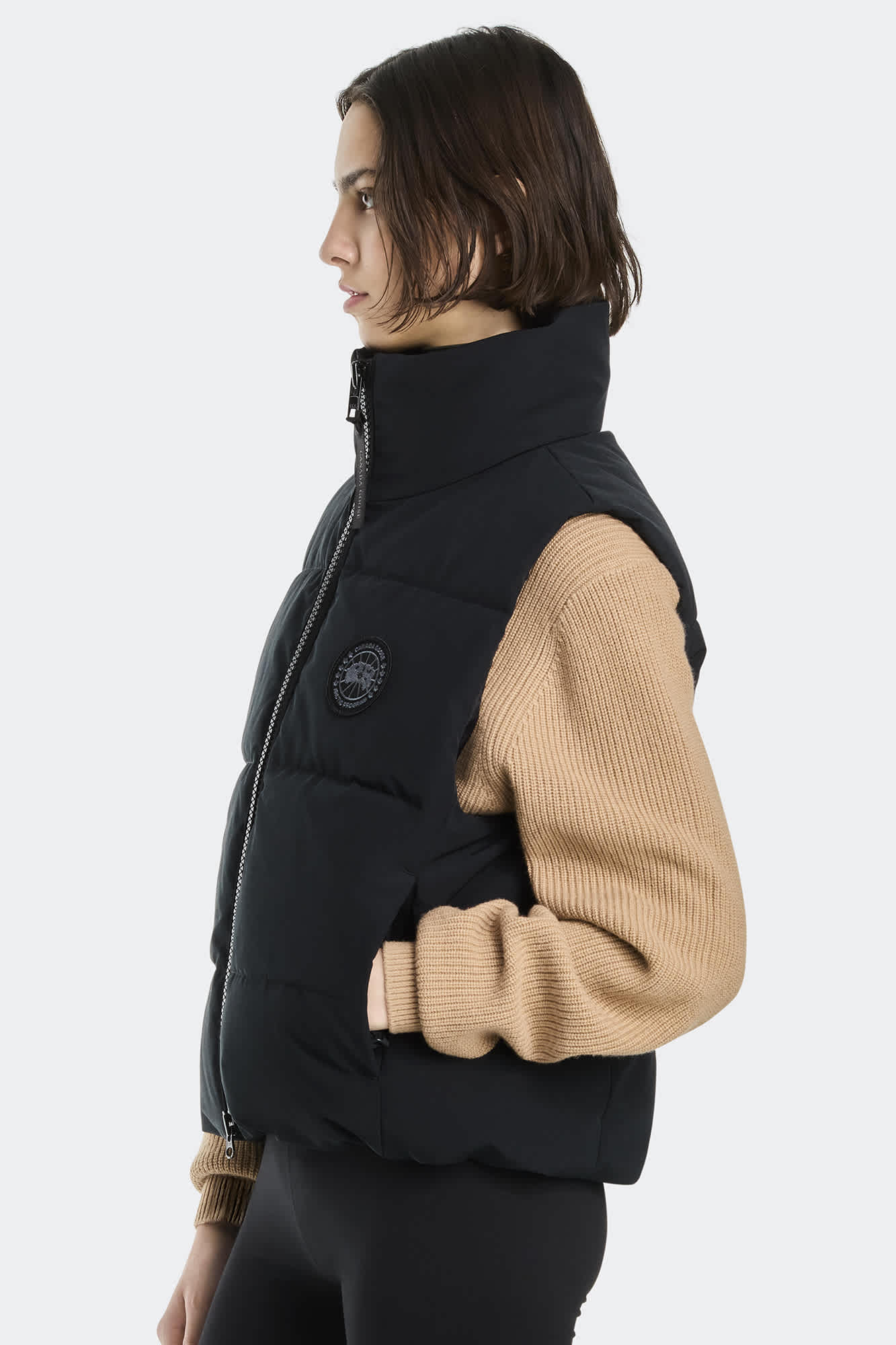 新作 Grandview Cropped Vest ◆カナダグース◆ブラックレーベル グランドビュー クロップド ベスト ブラックレーベル(2267WB