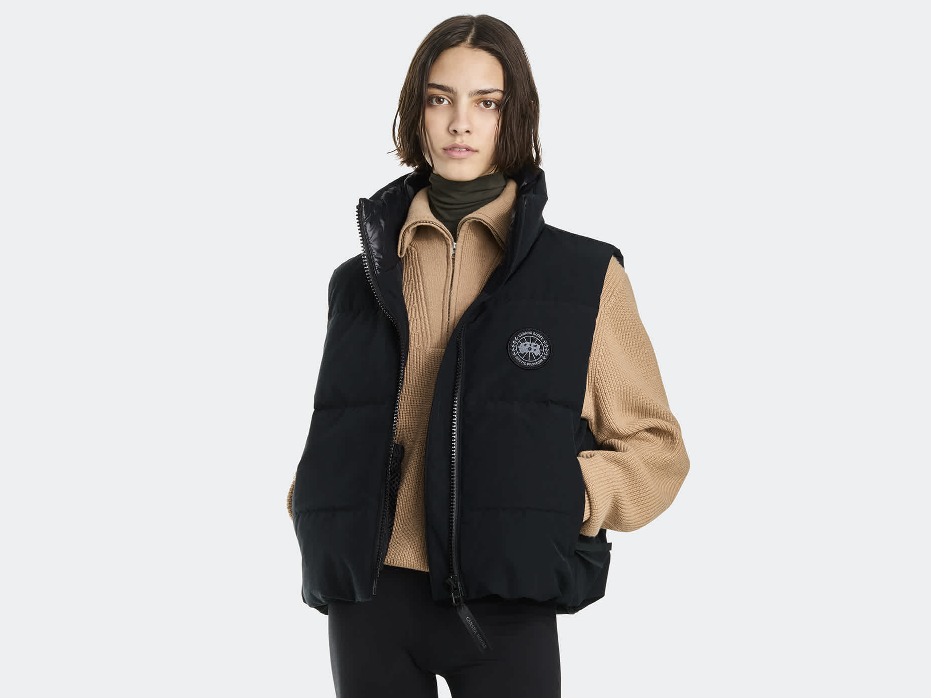 Grandview Cropped Vest Black Label | Canada Goose US