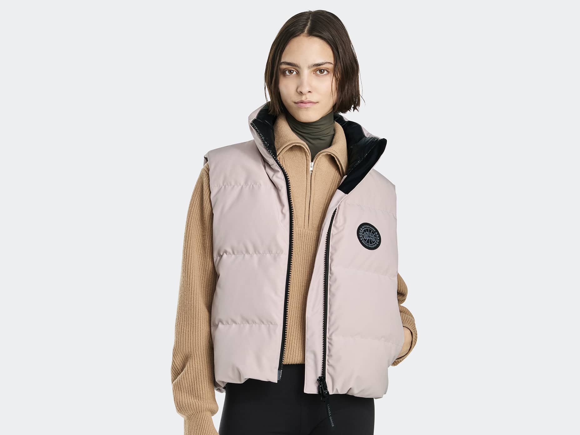 Grandview Cropped Vest Black Label | Canada Goose US