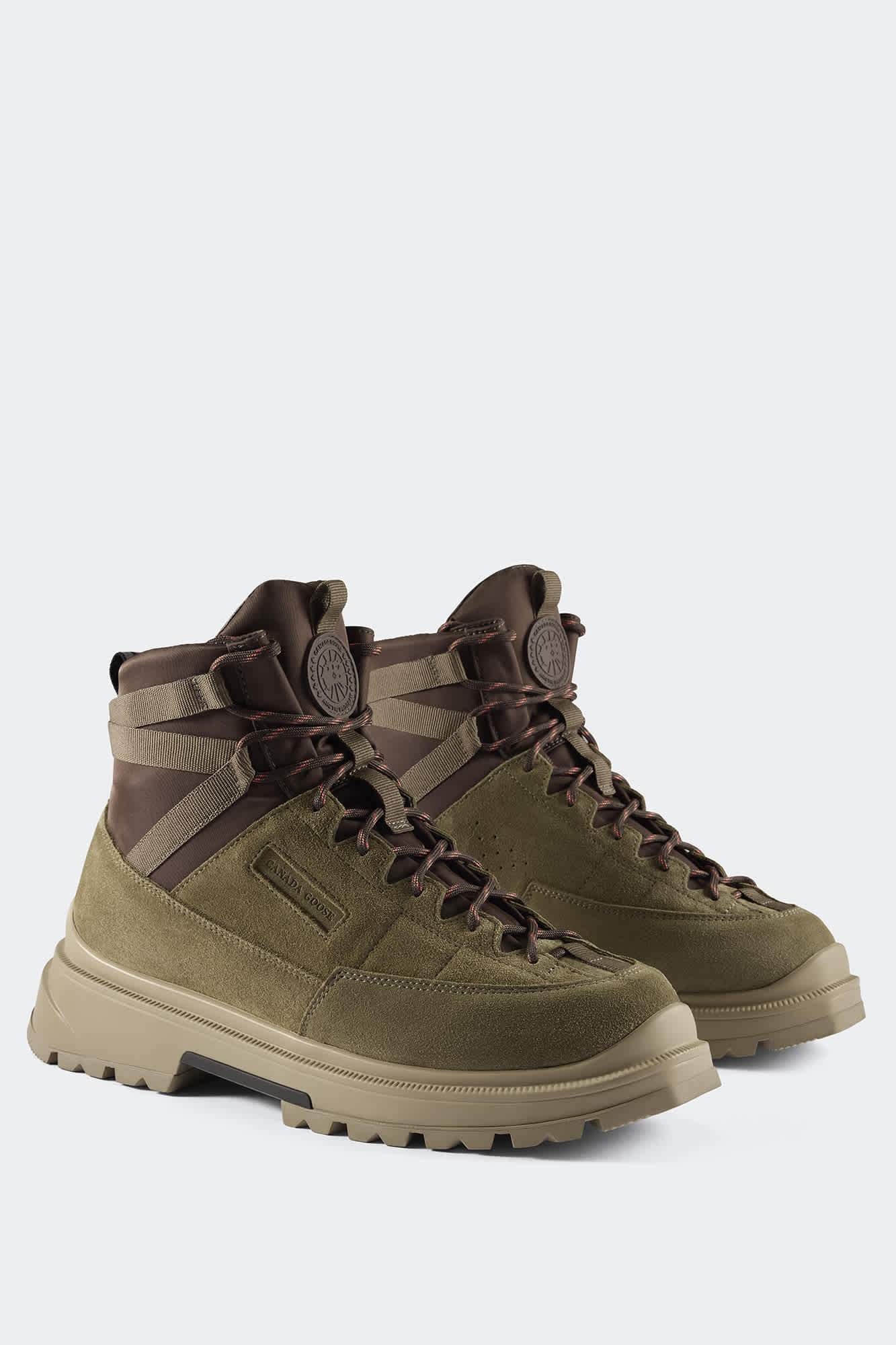 brown and green yeezy boots