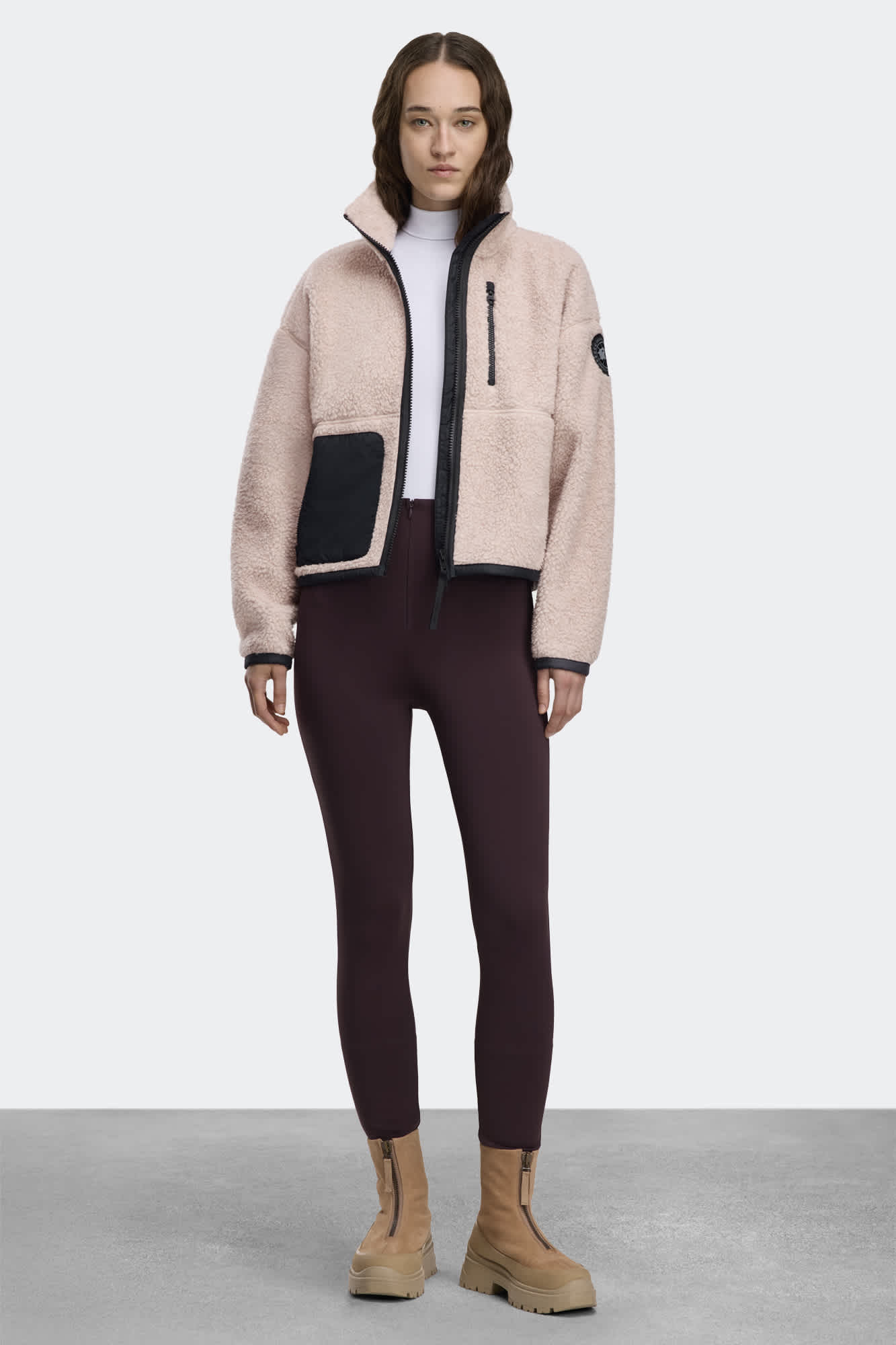 Simcoe Zip Up Fleece Sweater Black Label | Canada Goose US