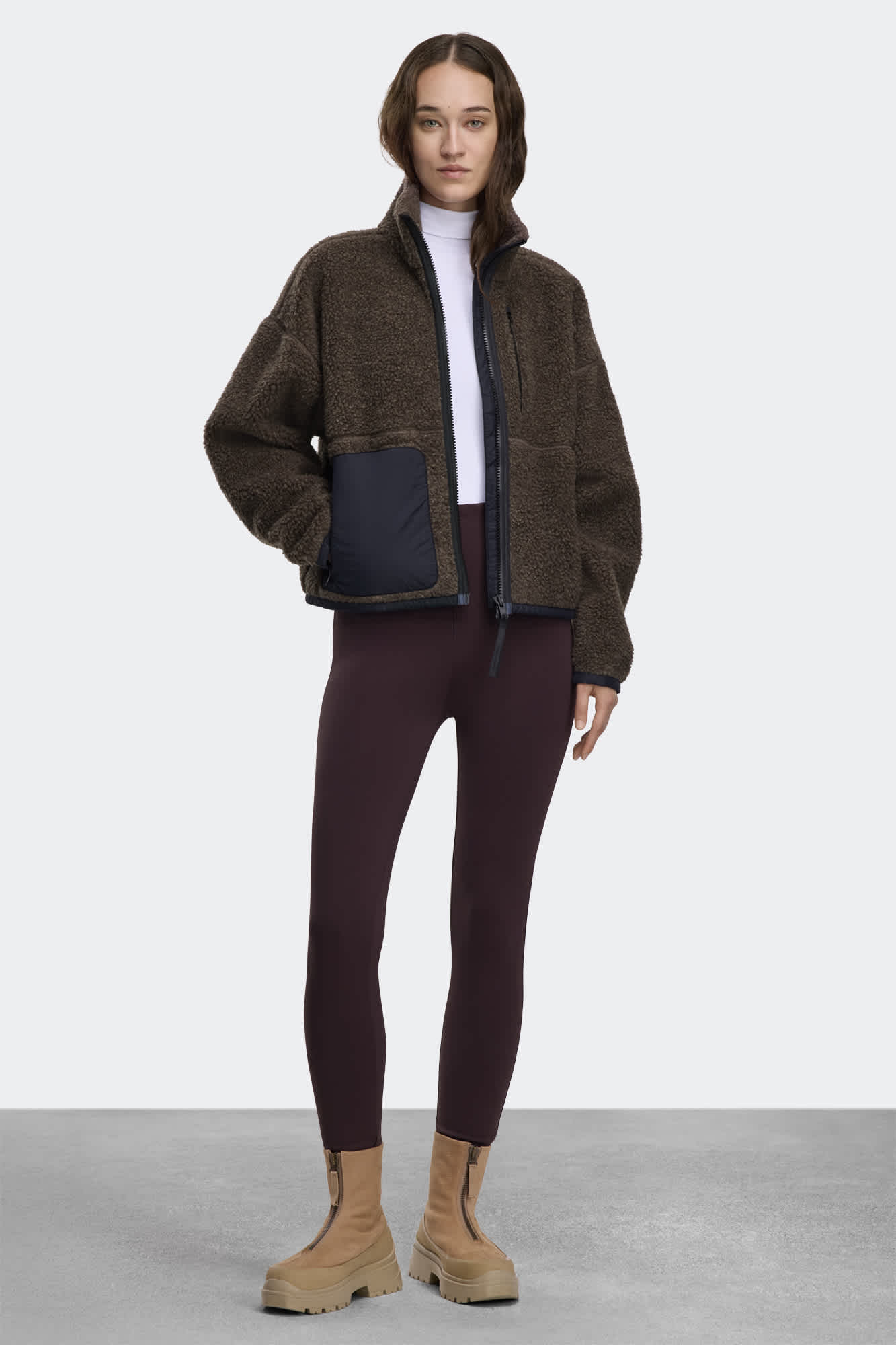 Simcoe Zip Up Fleece Sweater Black Label | Canada Goose US